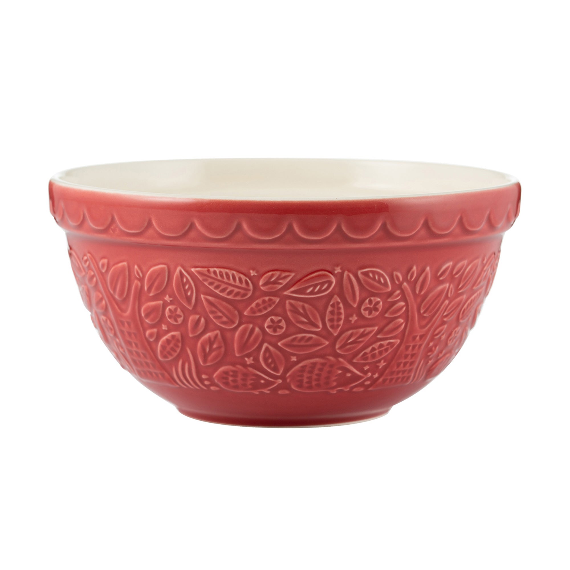 Mason Cash In The Forest Hedgehog Burgundy Mixing Bowl, 21cm/ 1.1 Litre