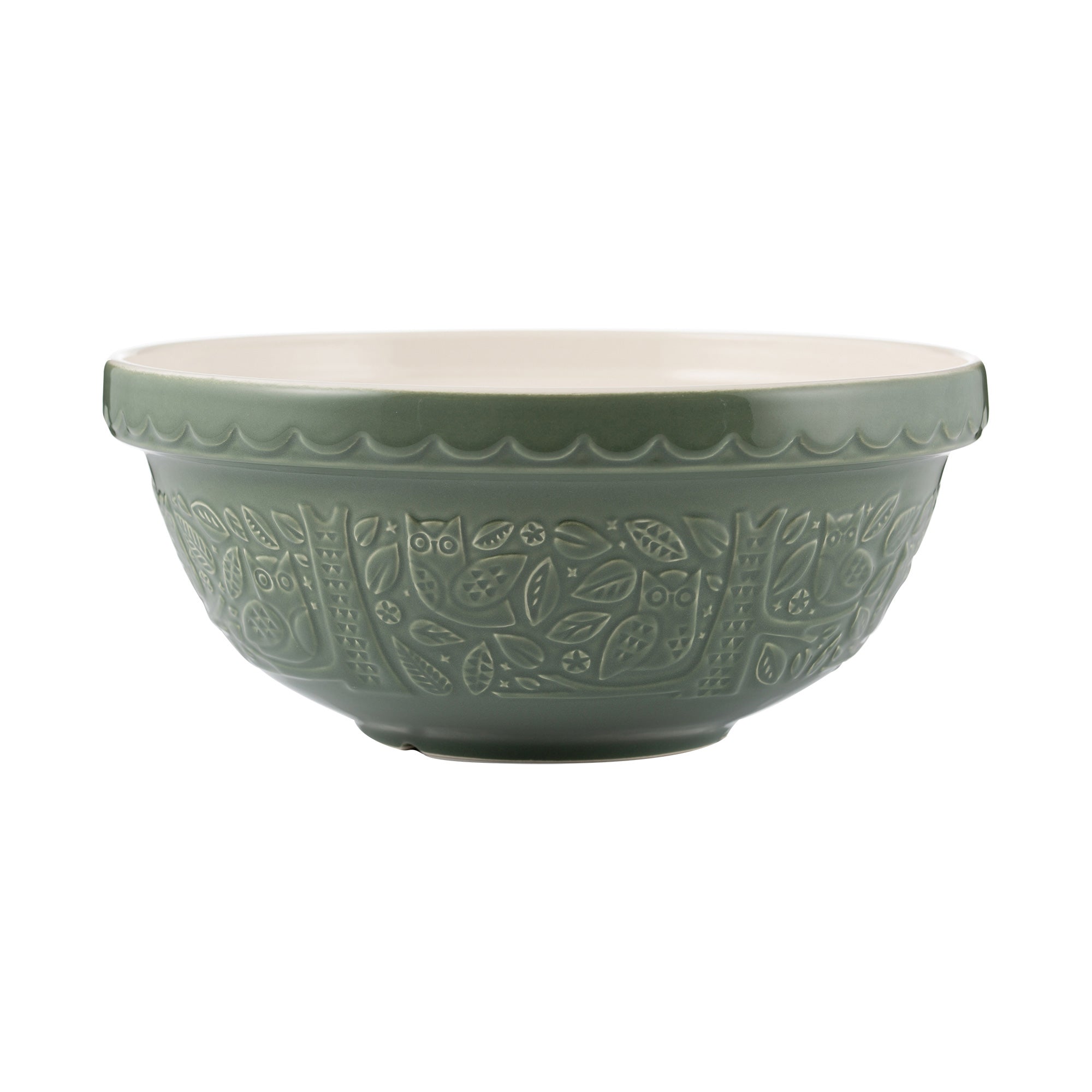 Mason Cash In The Forest Owl Dark Green Mixing Bowl, 26cm/ 2.7 Litre