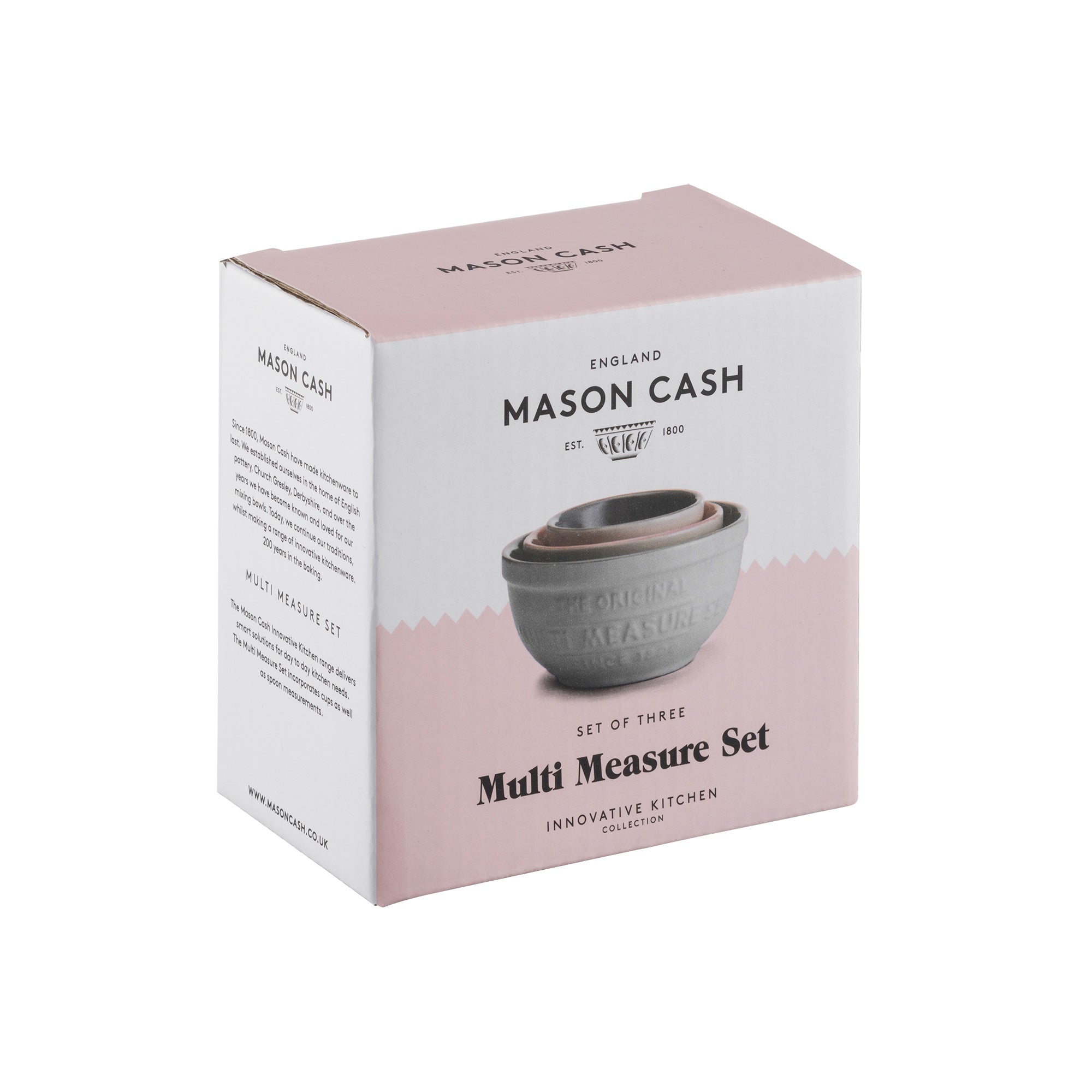 Mason Cash Innovative Kitchen Set of 3 Measuring Cups, 11.5 x 7cm