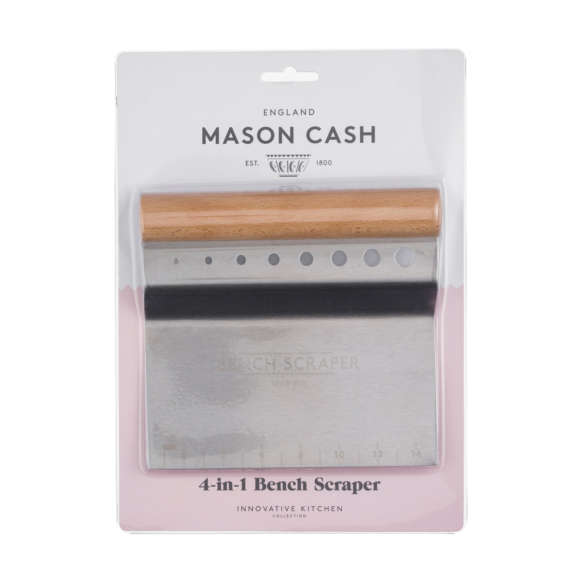 Mason Cash Innovative Kitchen Bench Scraper, 15 x 14 x 2.5cm - Stainless Steel