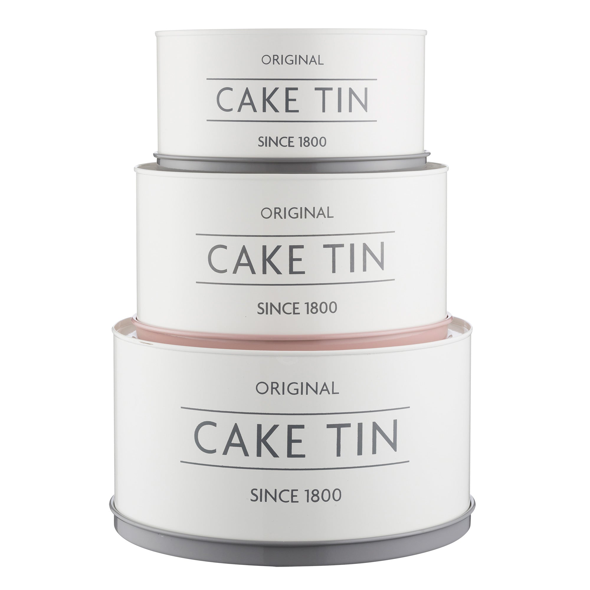 Mason Cash Innovative Kitchen Set of 3 Cake Tins, 19cm, 22cm, 25cm
