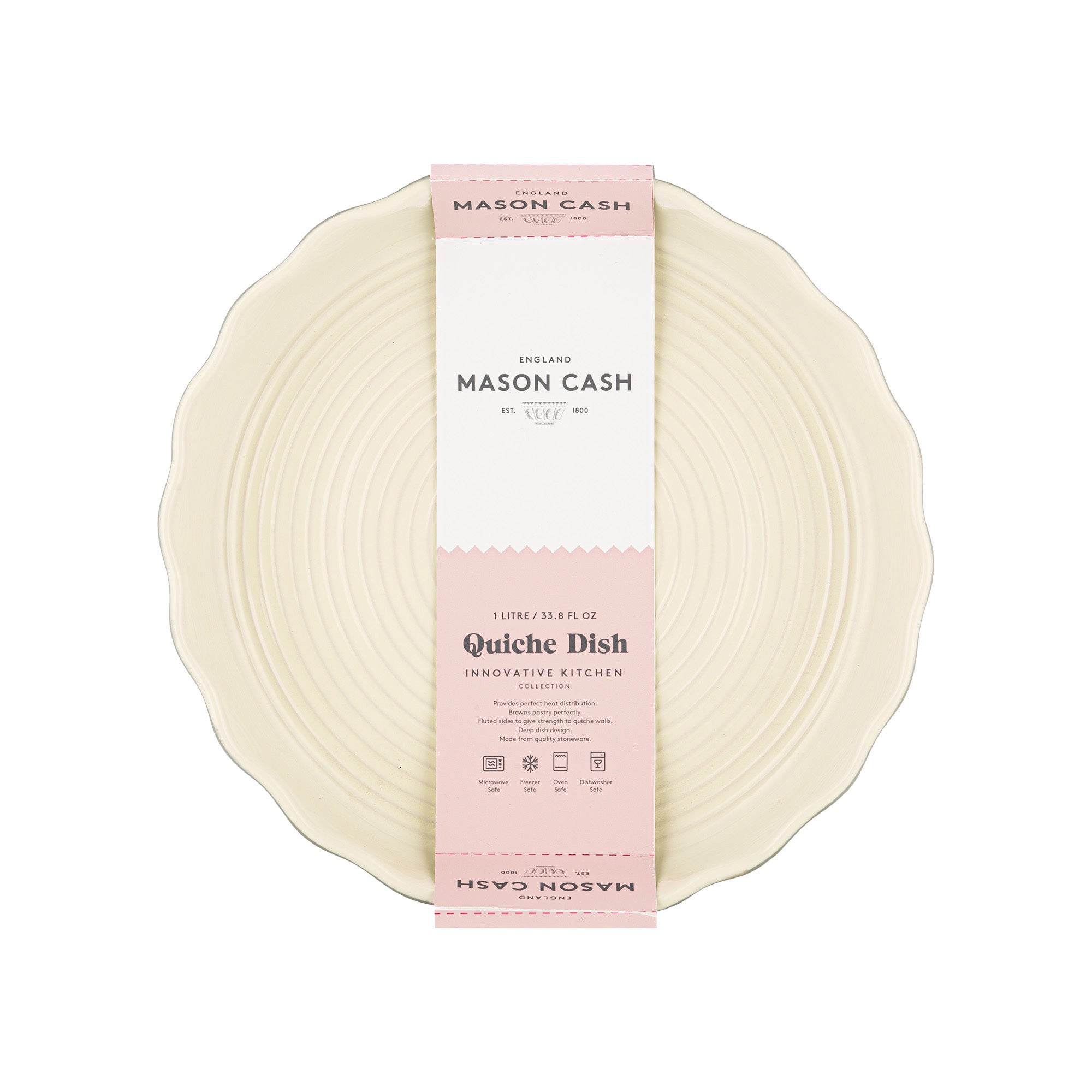 Mason Cash Innovative Kitchen Quiche Dish, 1 Litre / 24 x 4.5cm