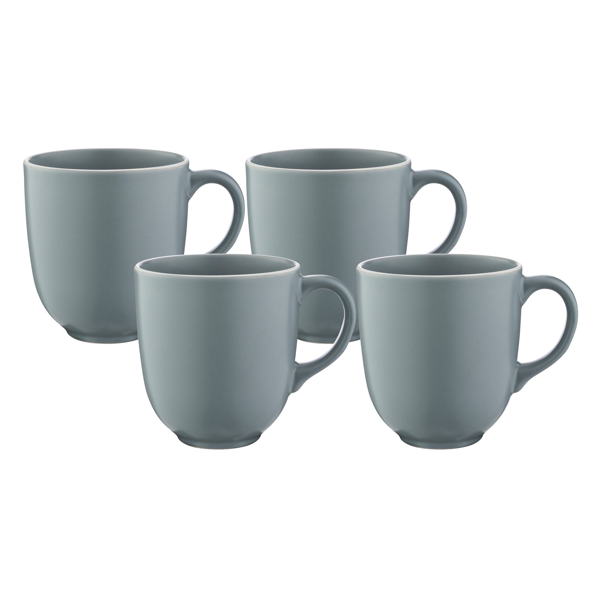Mason Cash Classic Collection Grey Set of 4 Mugs, 400ml