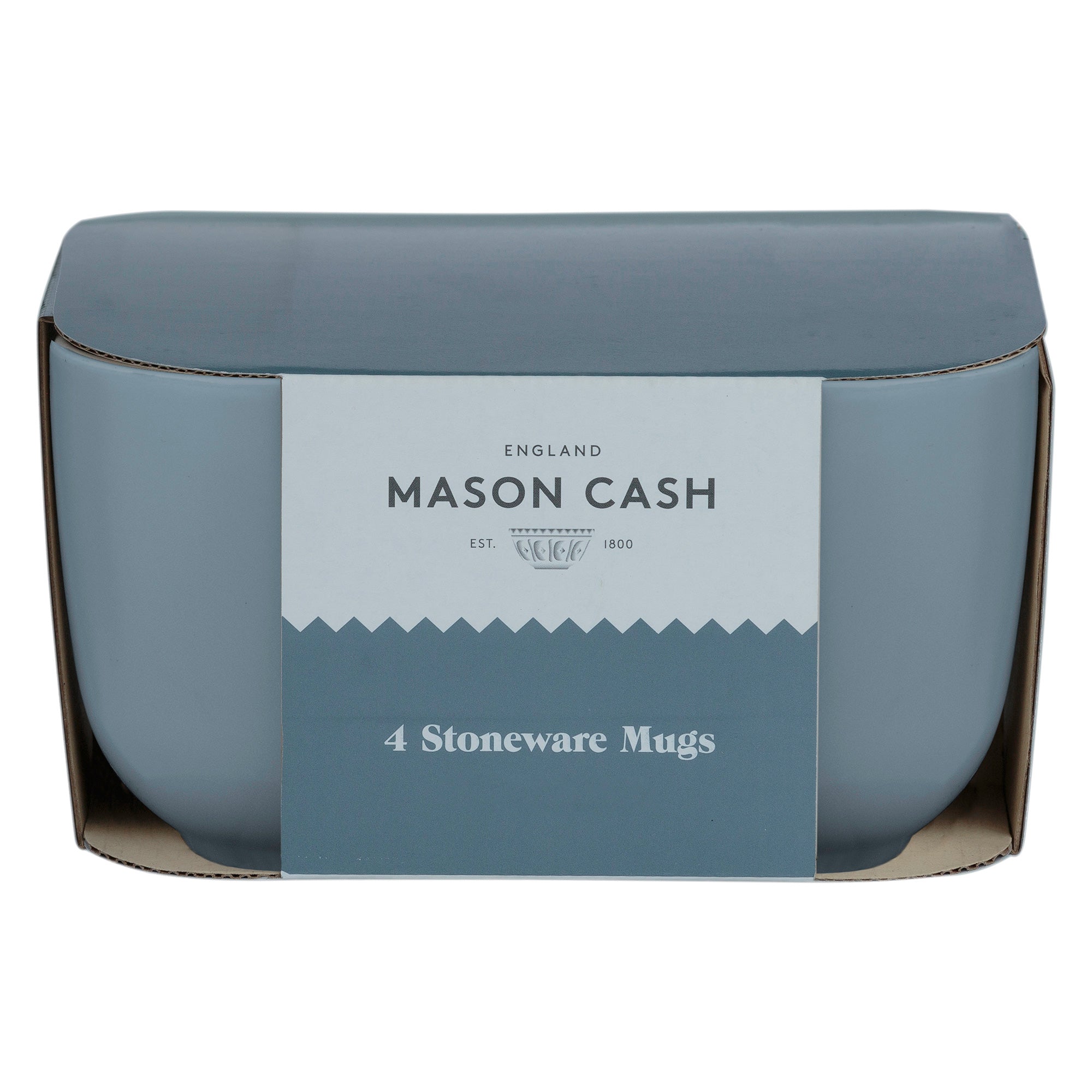Mason Cash Classic Collection Grey Set of 4 Mugs, 400ml