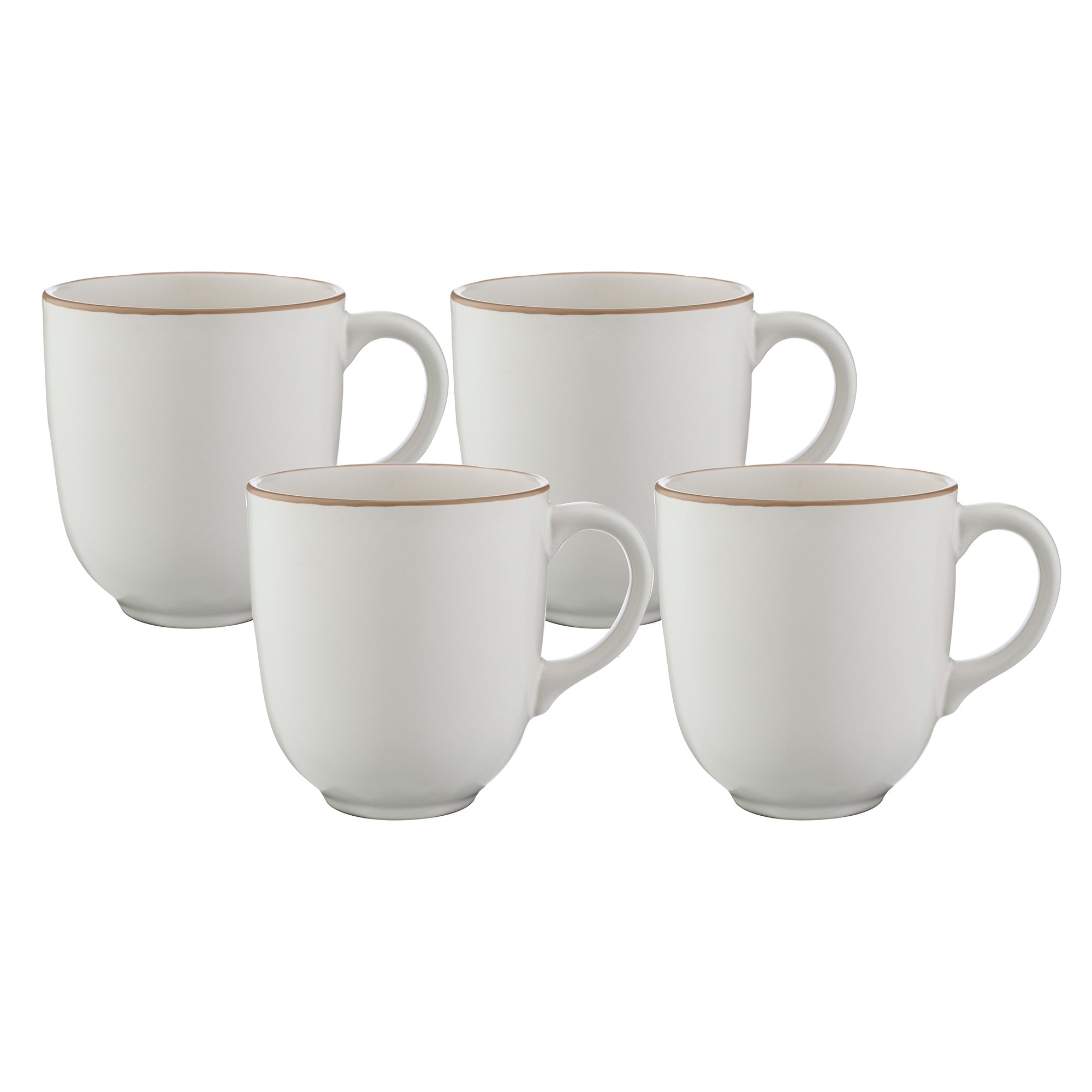 Mason Cash Classic Collection Cream Set of 4 Mugs, 400ml