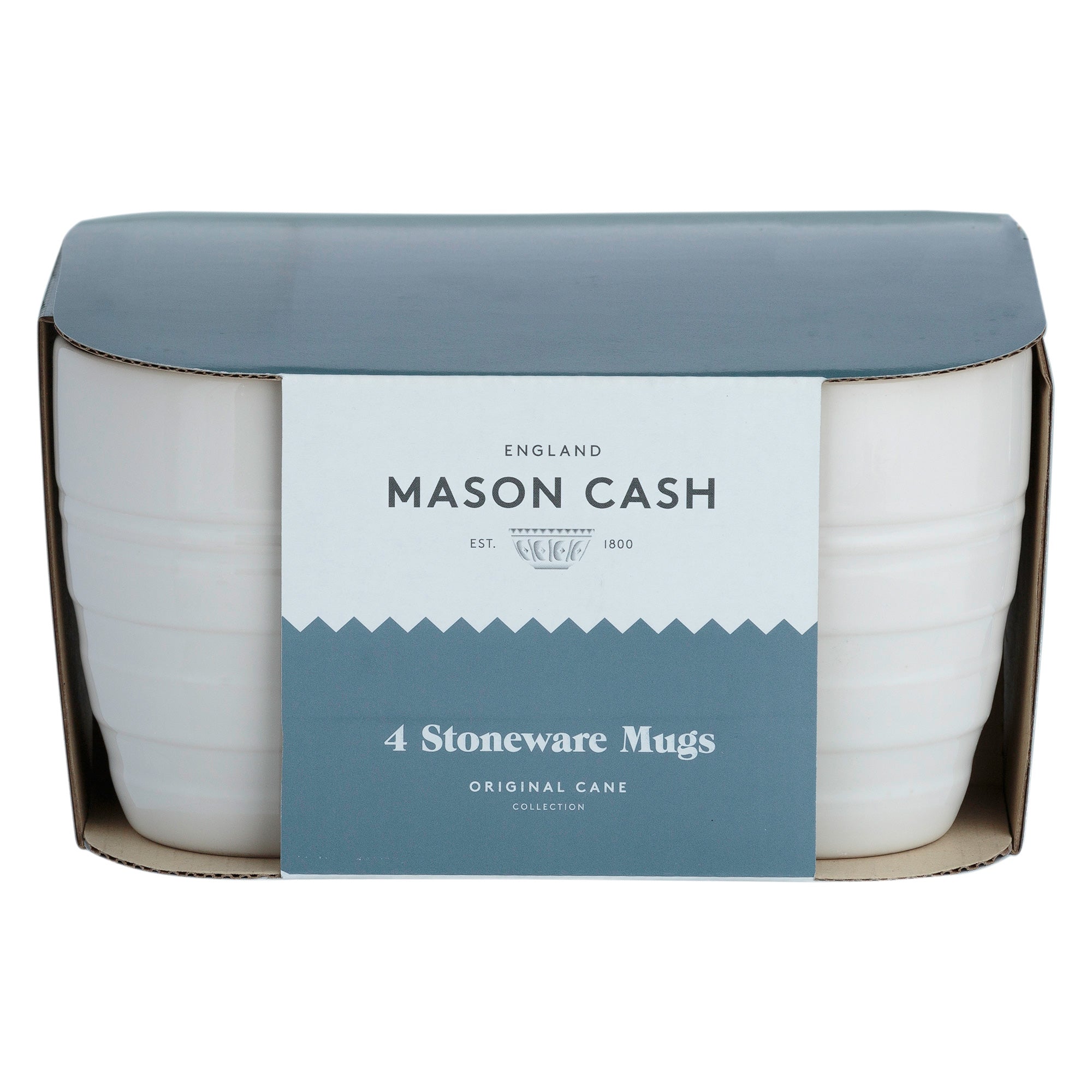 Mason Cash Original Cane Cream Set of 4 Mugs, 350ml