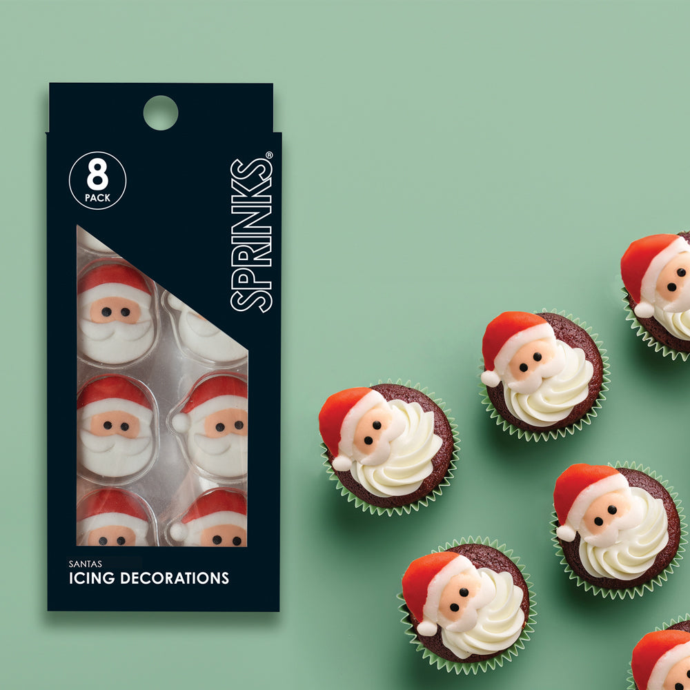 Sprinks Icing Decorations Santa 8 Piece