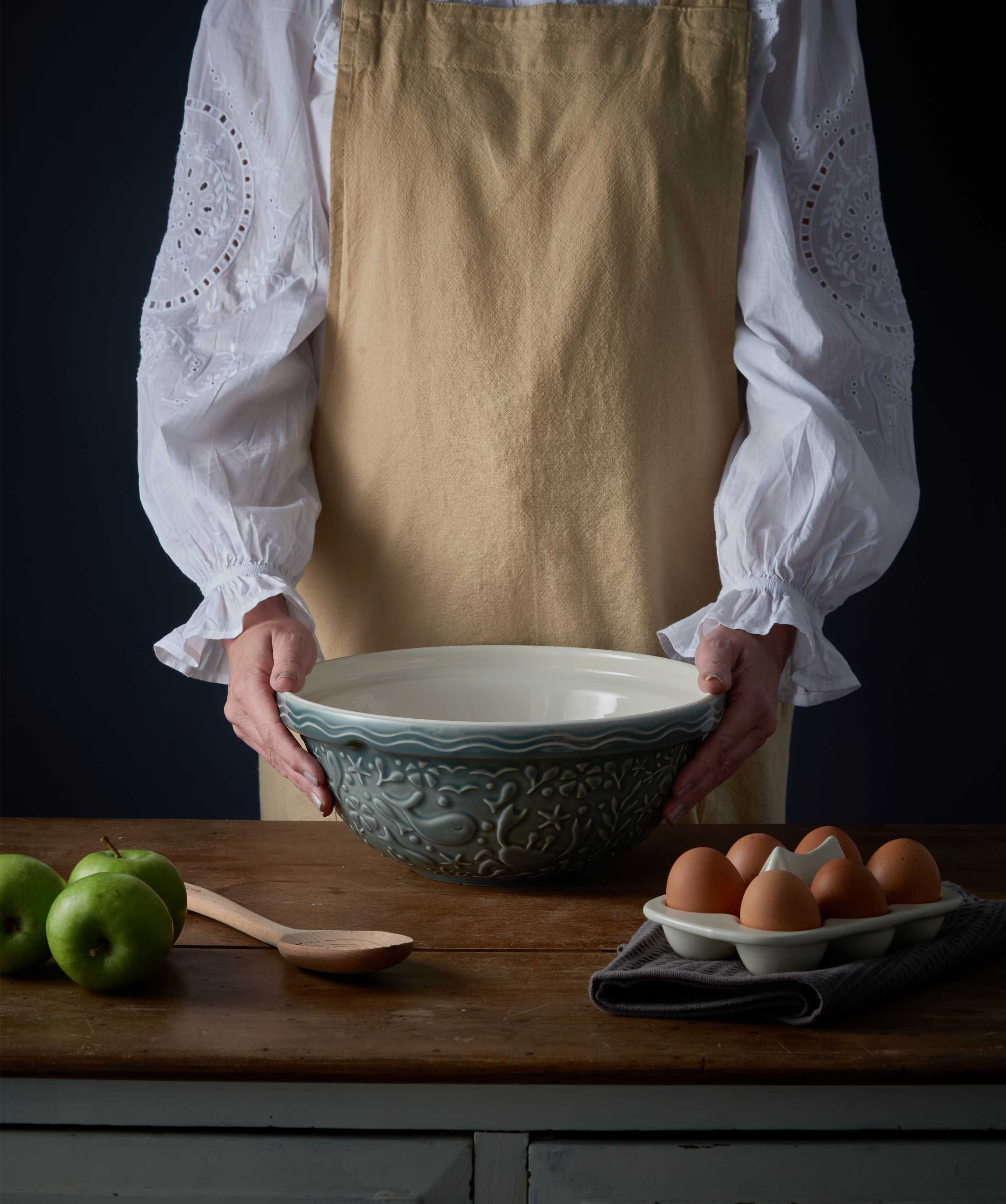 Mason Cash Nautical Grey Crab Mixing Bowl, 26cm/2.7 Litre