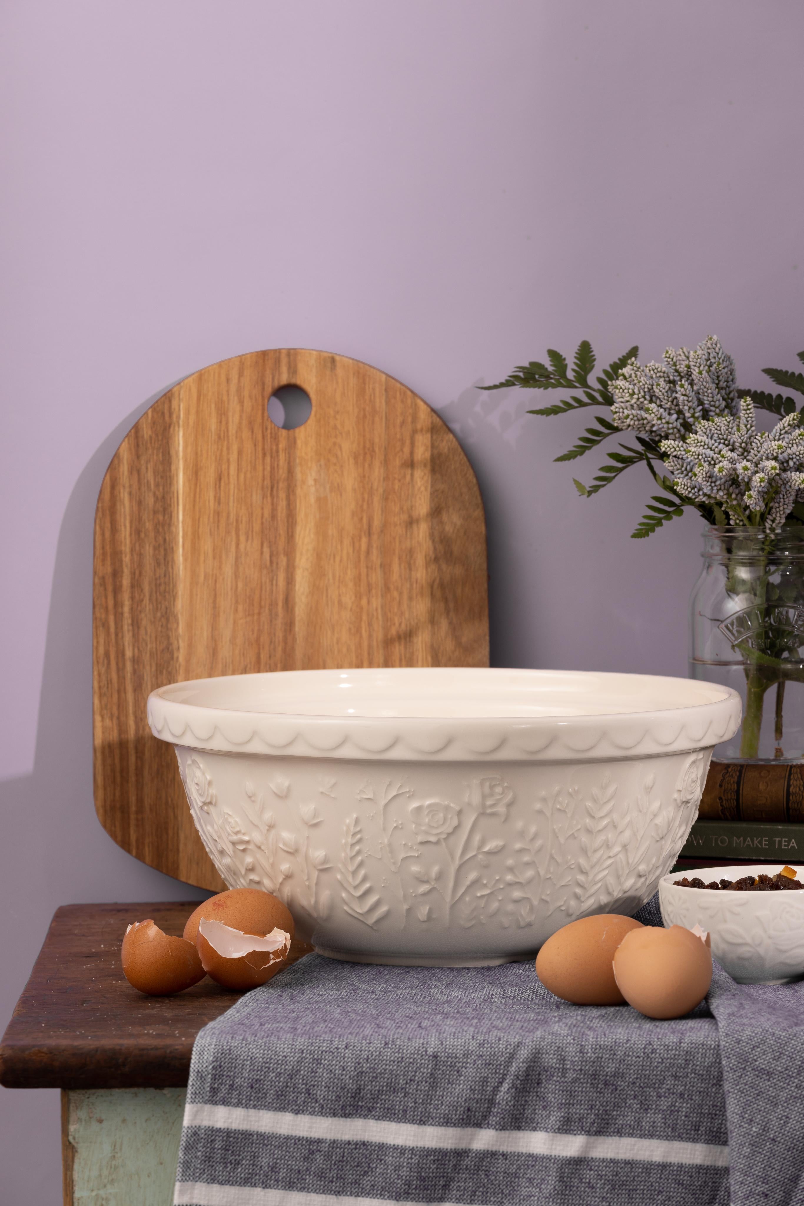 Mason Cash In The Meadow Cream Rose Mixing Bowl, 29cm / 4 Litre