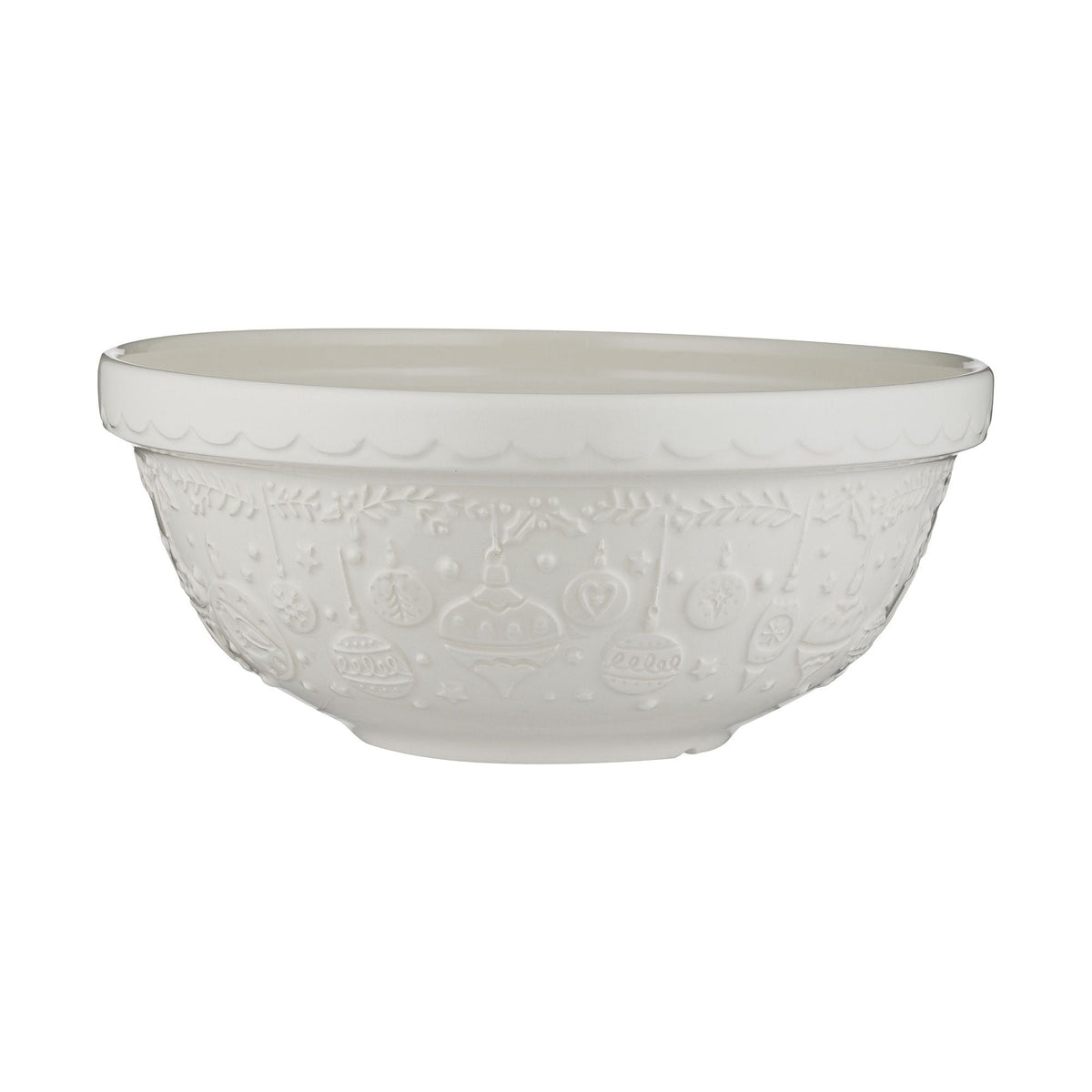 Mason Cash Deck the Halls Cream Mixing Bowl 26cm (2.7L)