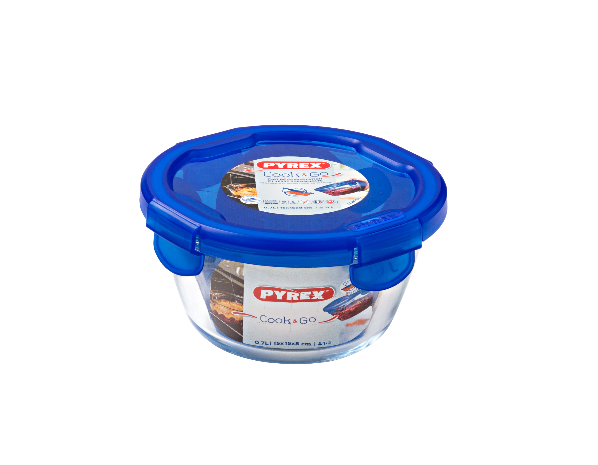 Pyrex Cook & Go Glass Round Container (700mL)