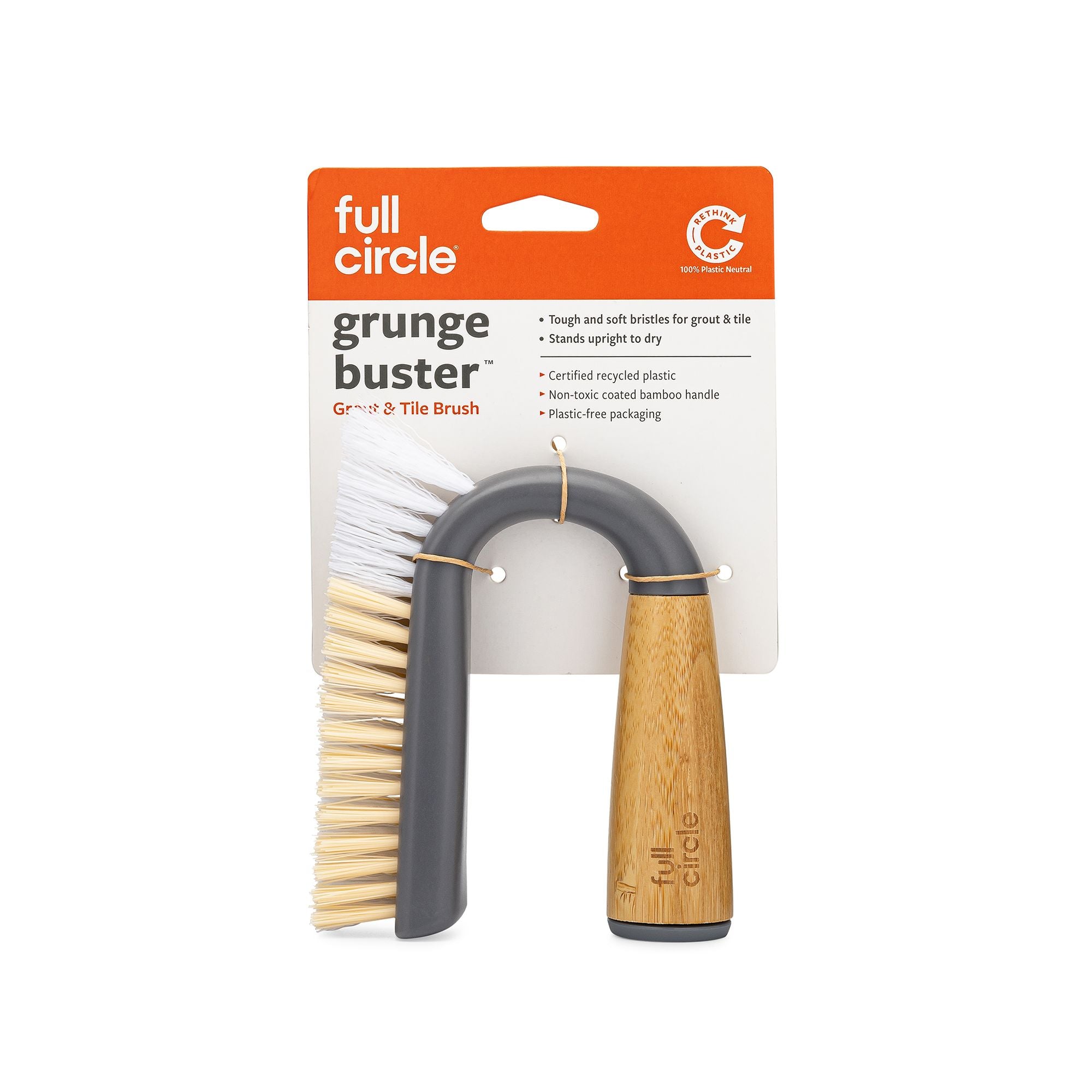 Full Circle Grunge Buster Grout and Tile Brush - White