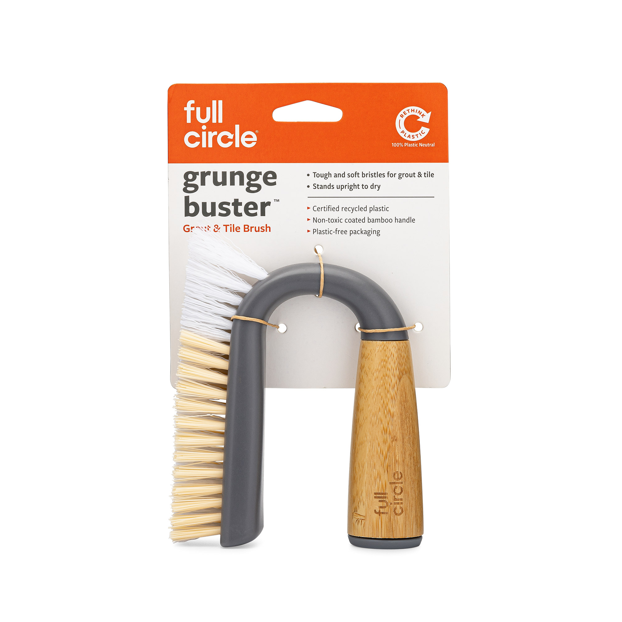 Full Circle Grunge Buster Grout and Tile Brush - White