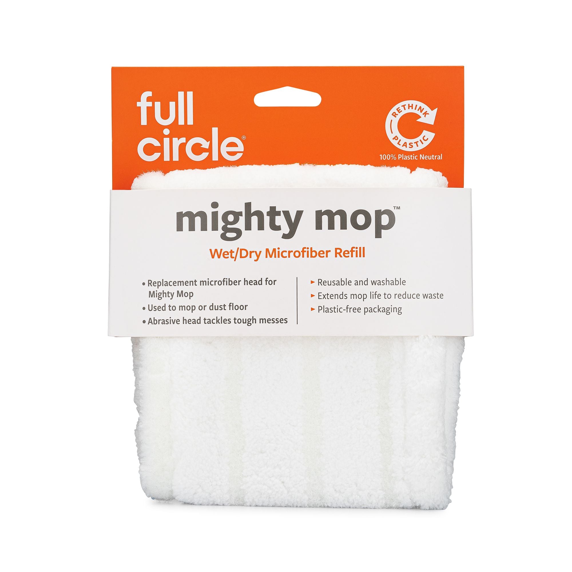 Full Circle Mighty Mop Wet/Dry Microfibre Mop Refill - White
