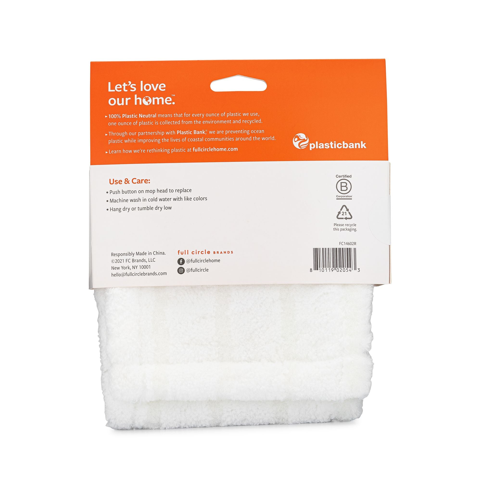Full Circle Mighty Mop Wet/Dry Microfibre Mop Refill - White