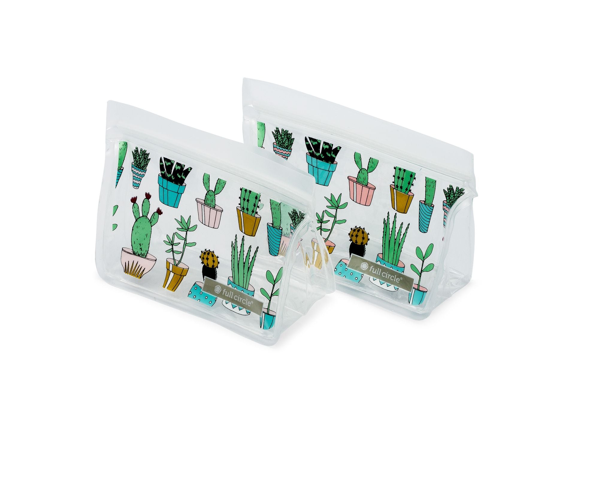 Full Circle Ziptuck Reusable Snack Bags Set of 2 - Cactus