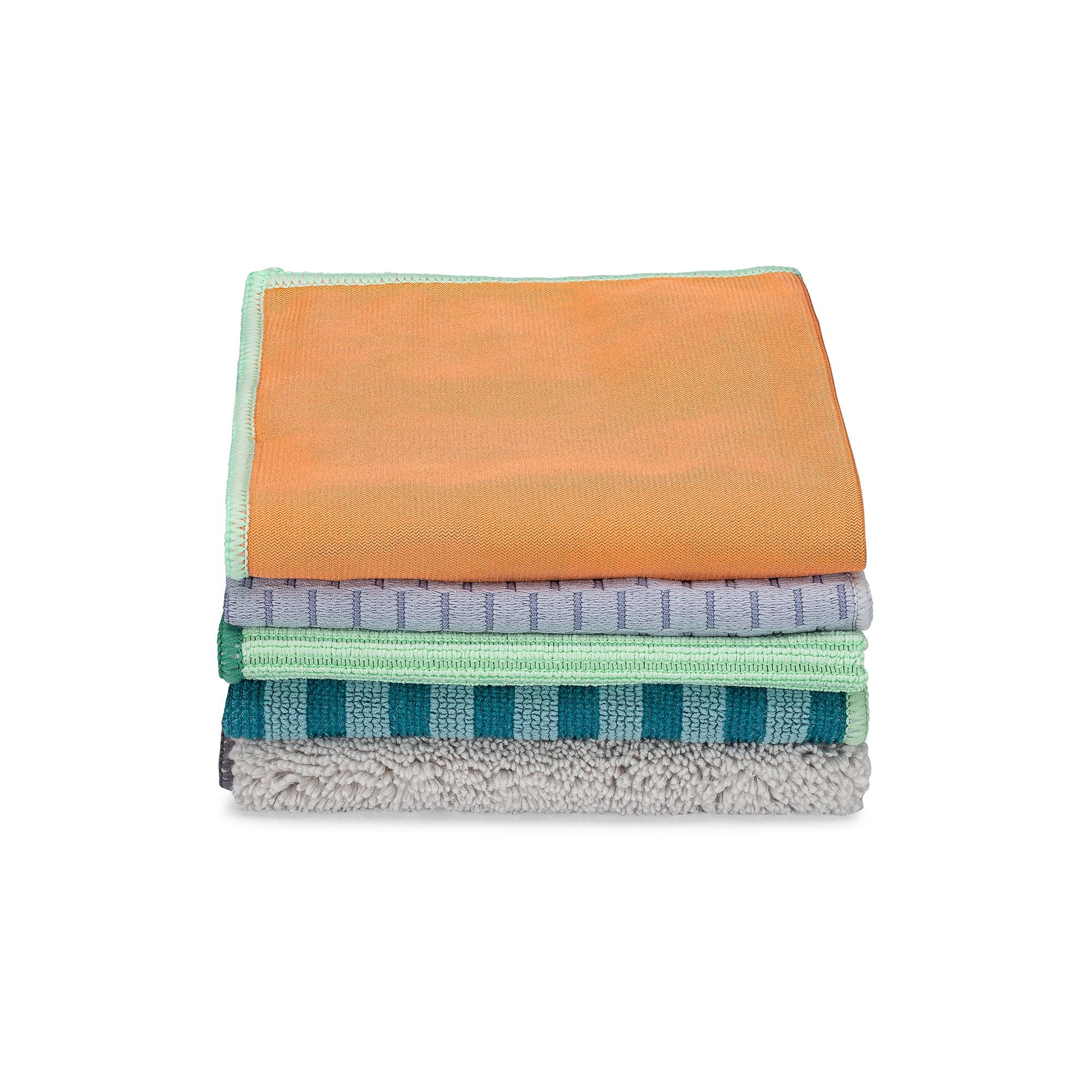 Full Circle Renew Essentials Microfiber Cloths Set of 5 - Multicolour