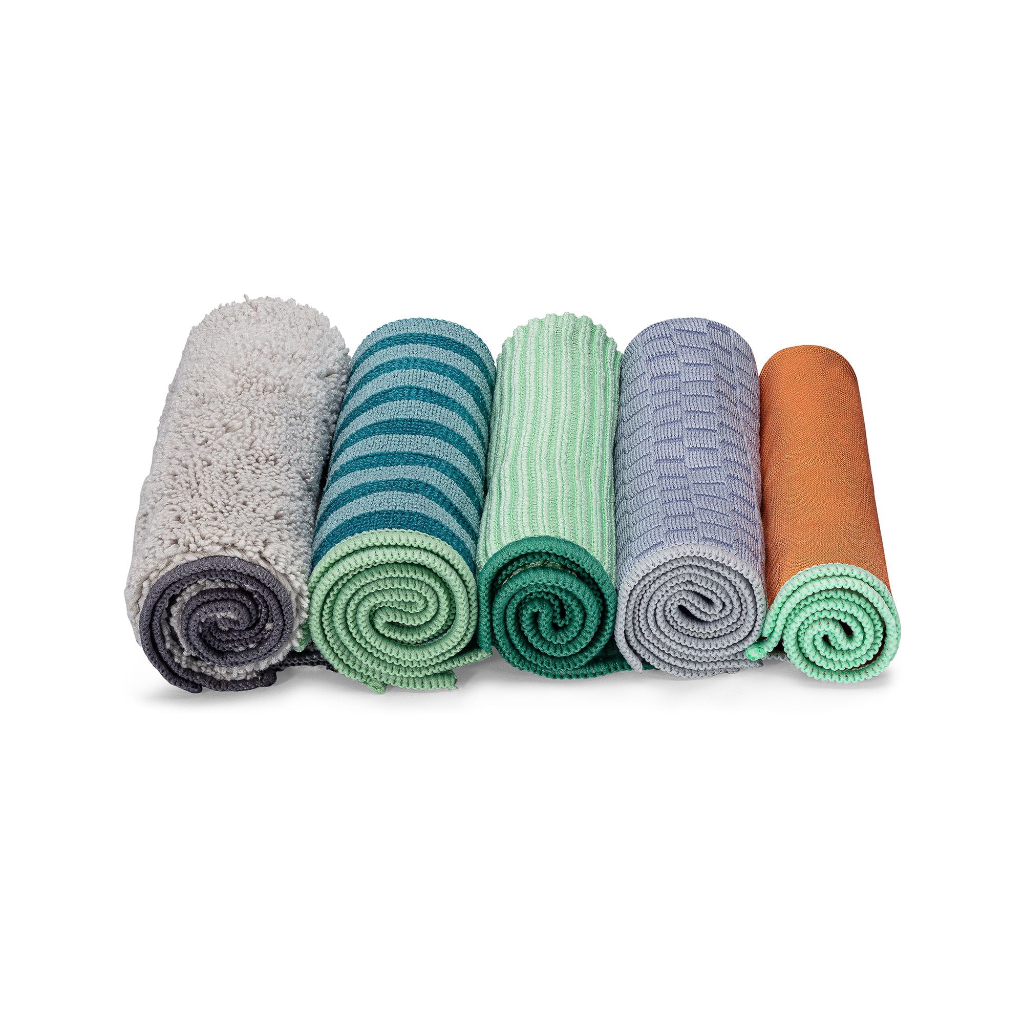 Full Circle Renew Essentials Microfiber Cloths Set of 5 - Multicolour