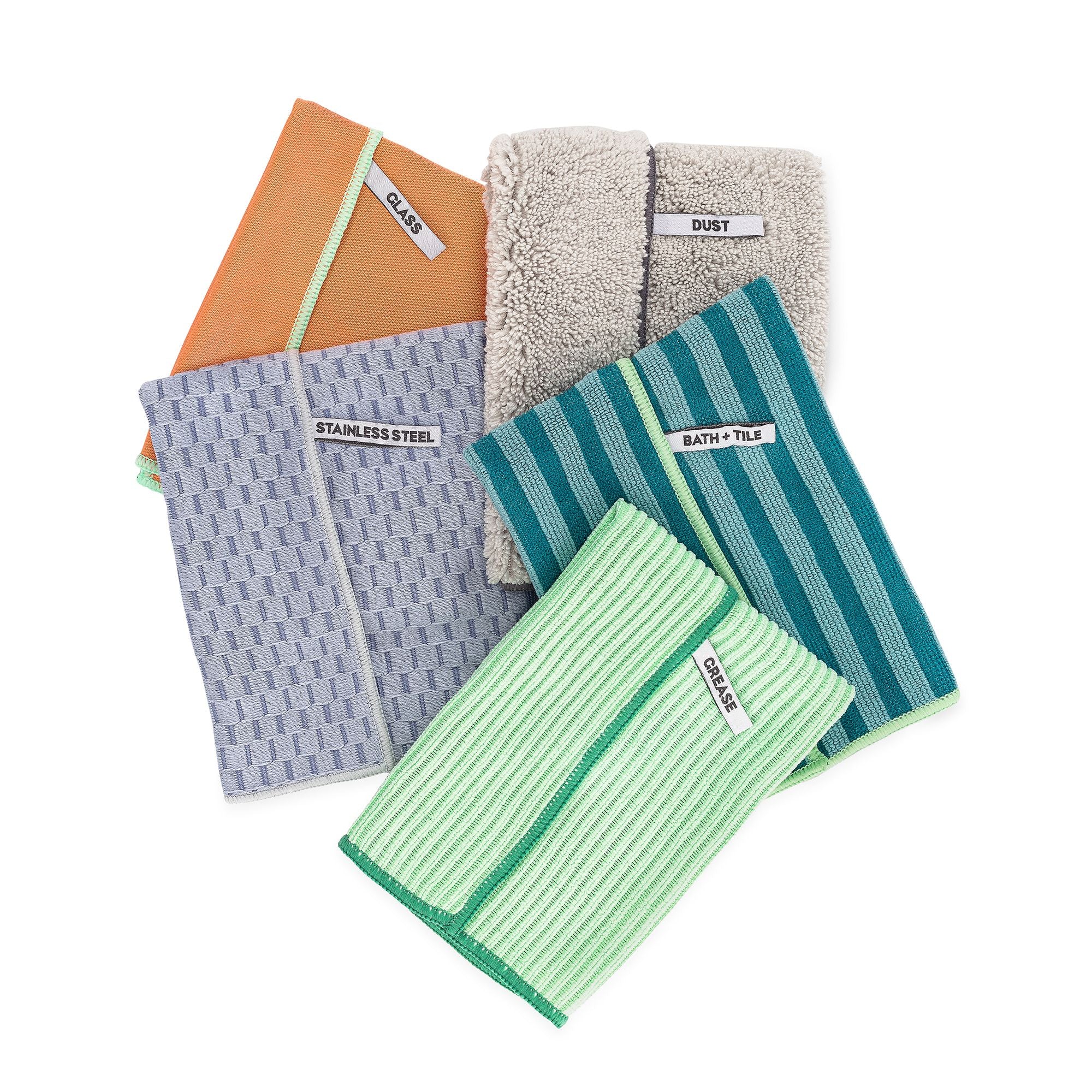 Full Circle Renew Essentials Microfiber Cloths Set of 5 - Multicolour
