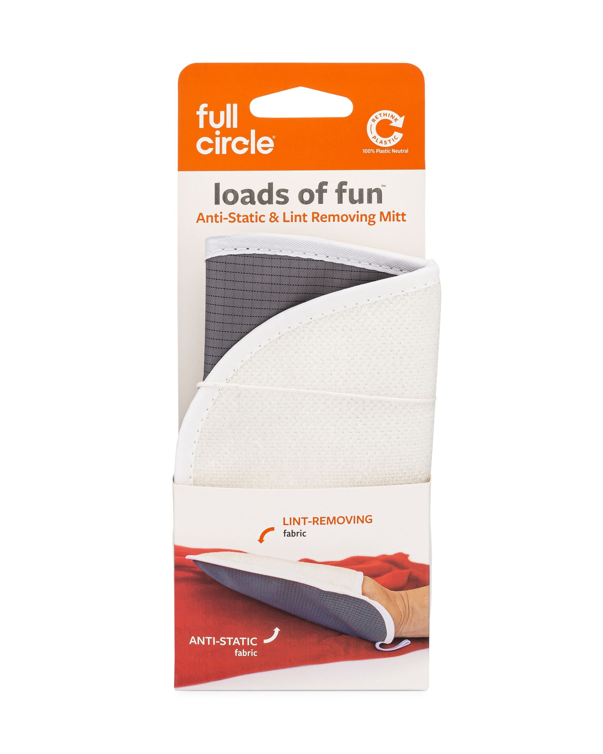 Full Circle Anti-Static Lint Removal Mitt - Grey