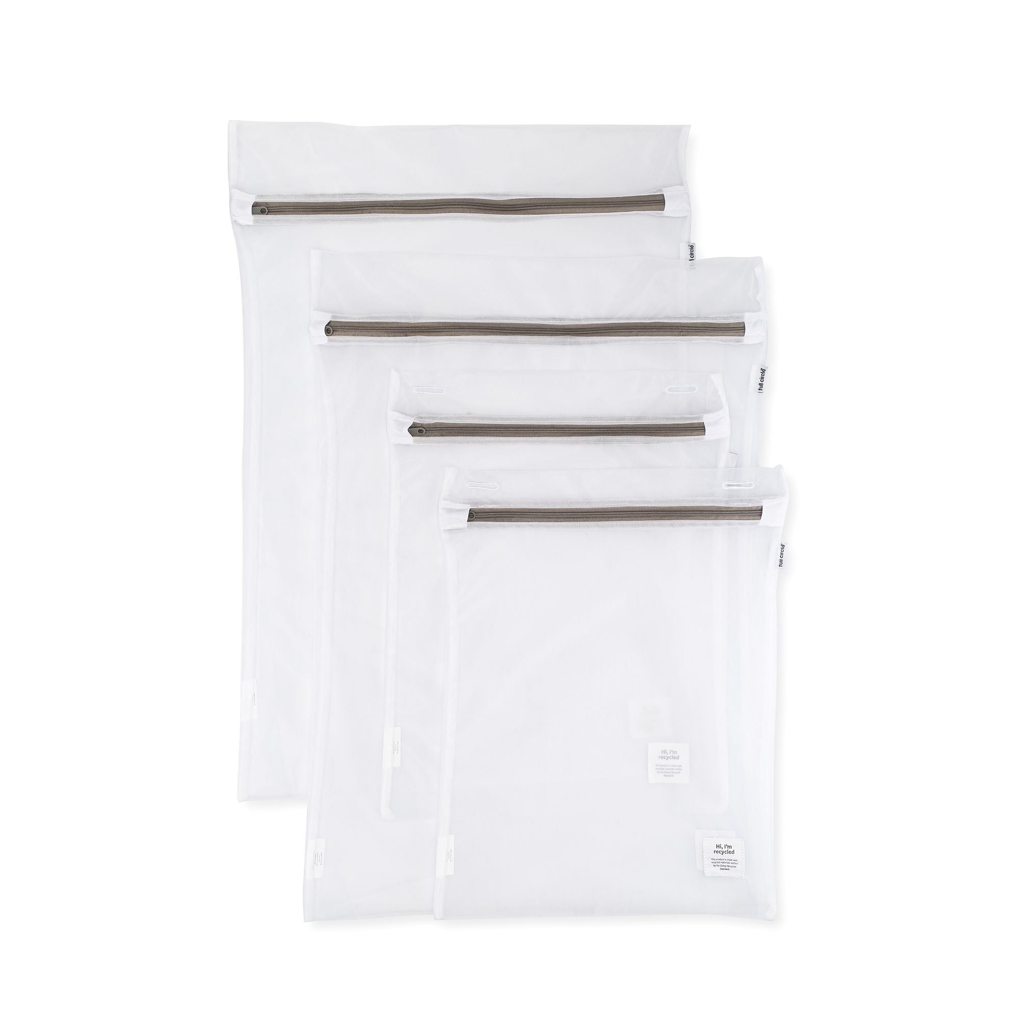 Full Circle Mesh Laundry Bags Set of 4 - Grey