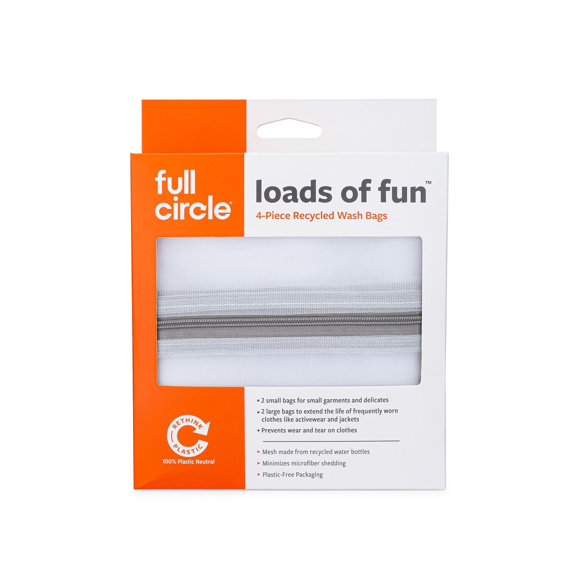 Full Circle Mesh Laundry Bags Set of 4 - Grey