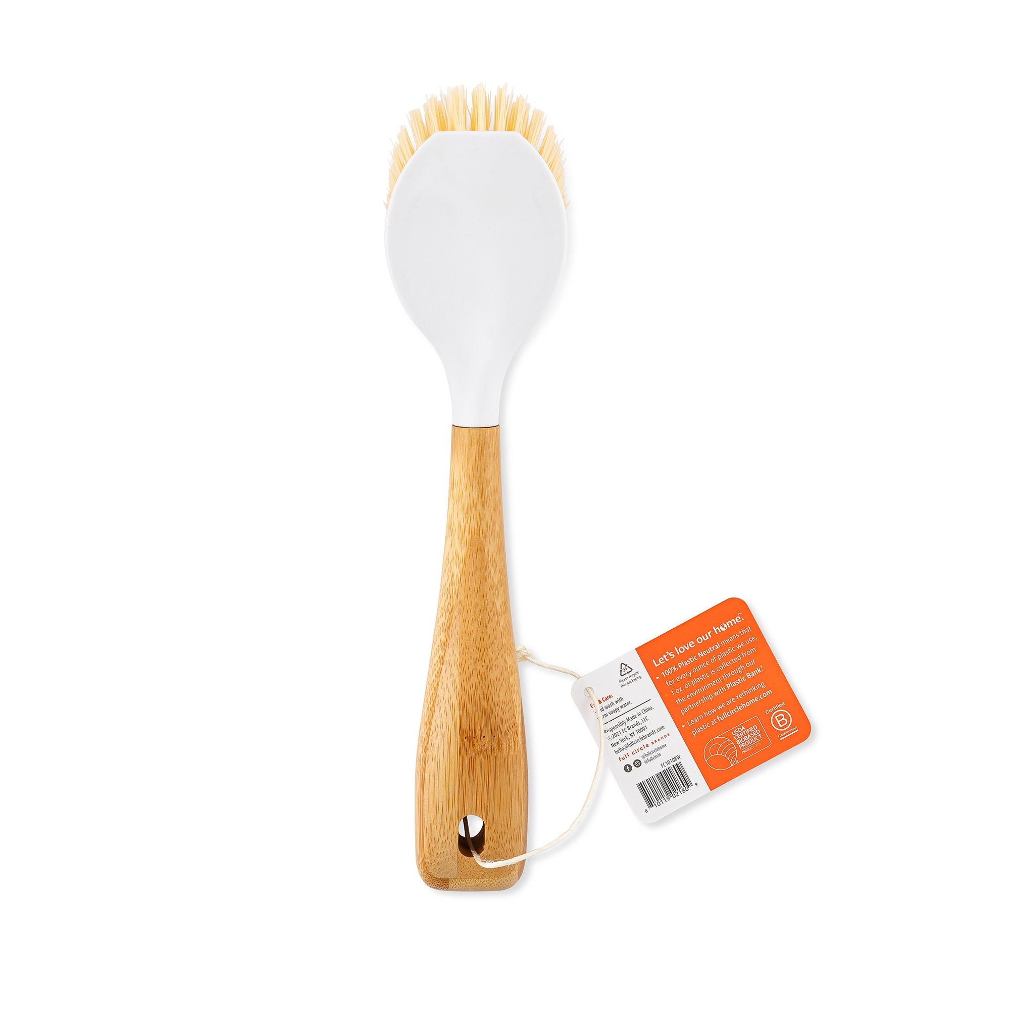 Full Circle Be Good Dish Brush - White