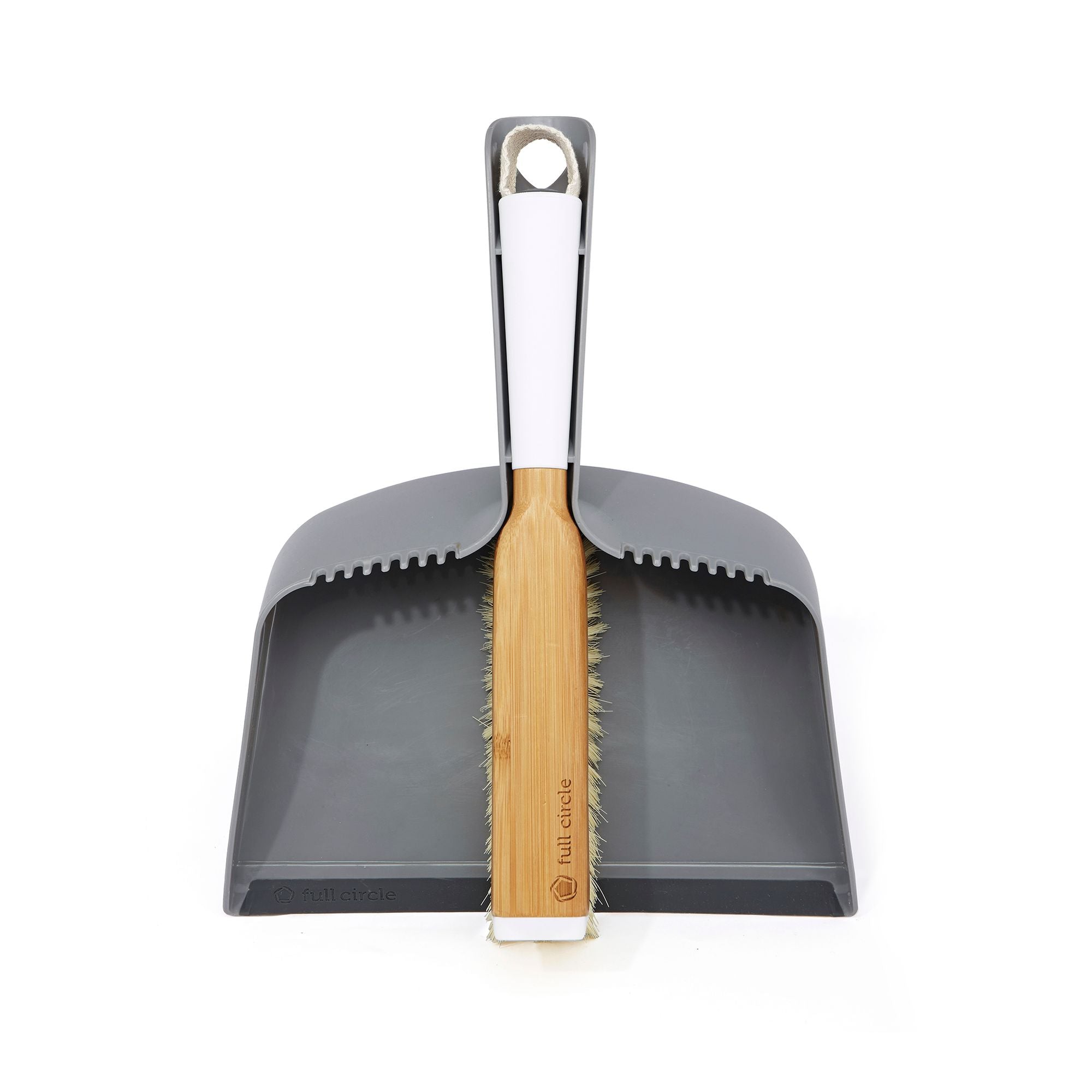 Full Circle Clean Team Brush and Dustpan Set - White