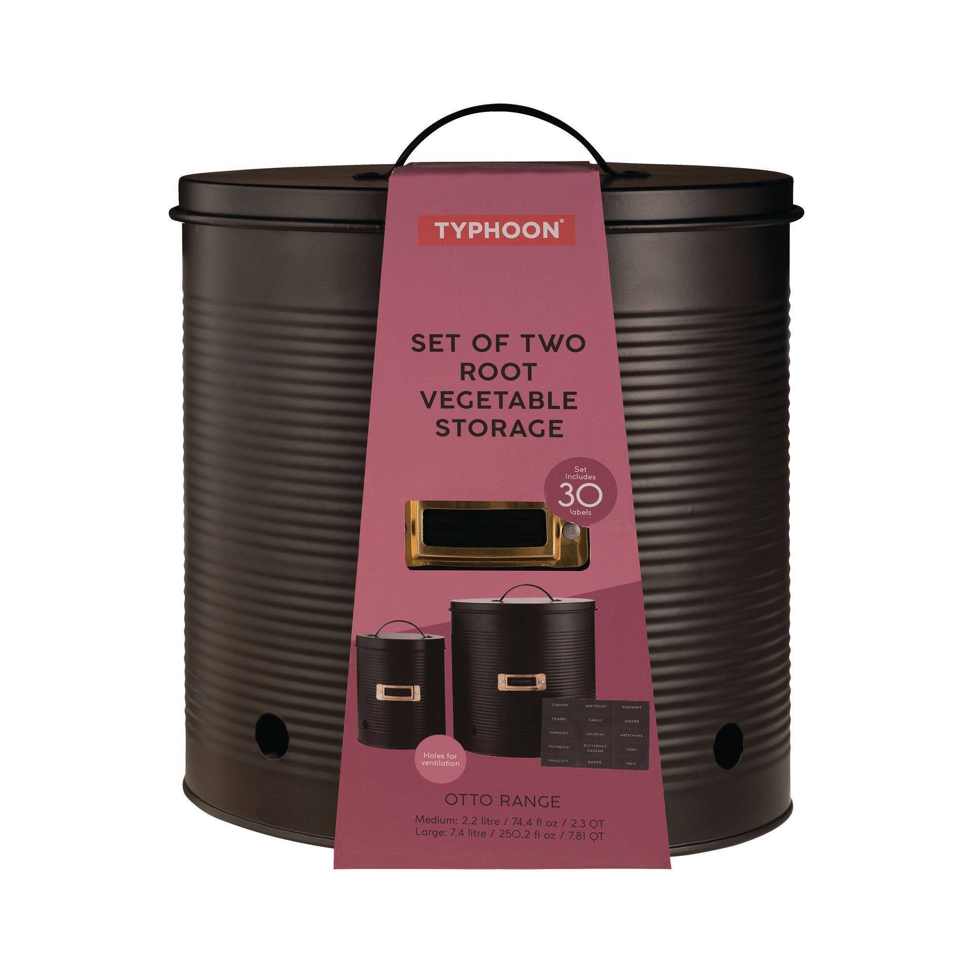 Typhoon Living Otto Root Vegetable Set 2.2/7.4L - Black