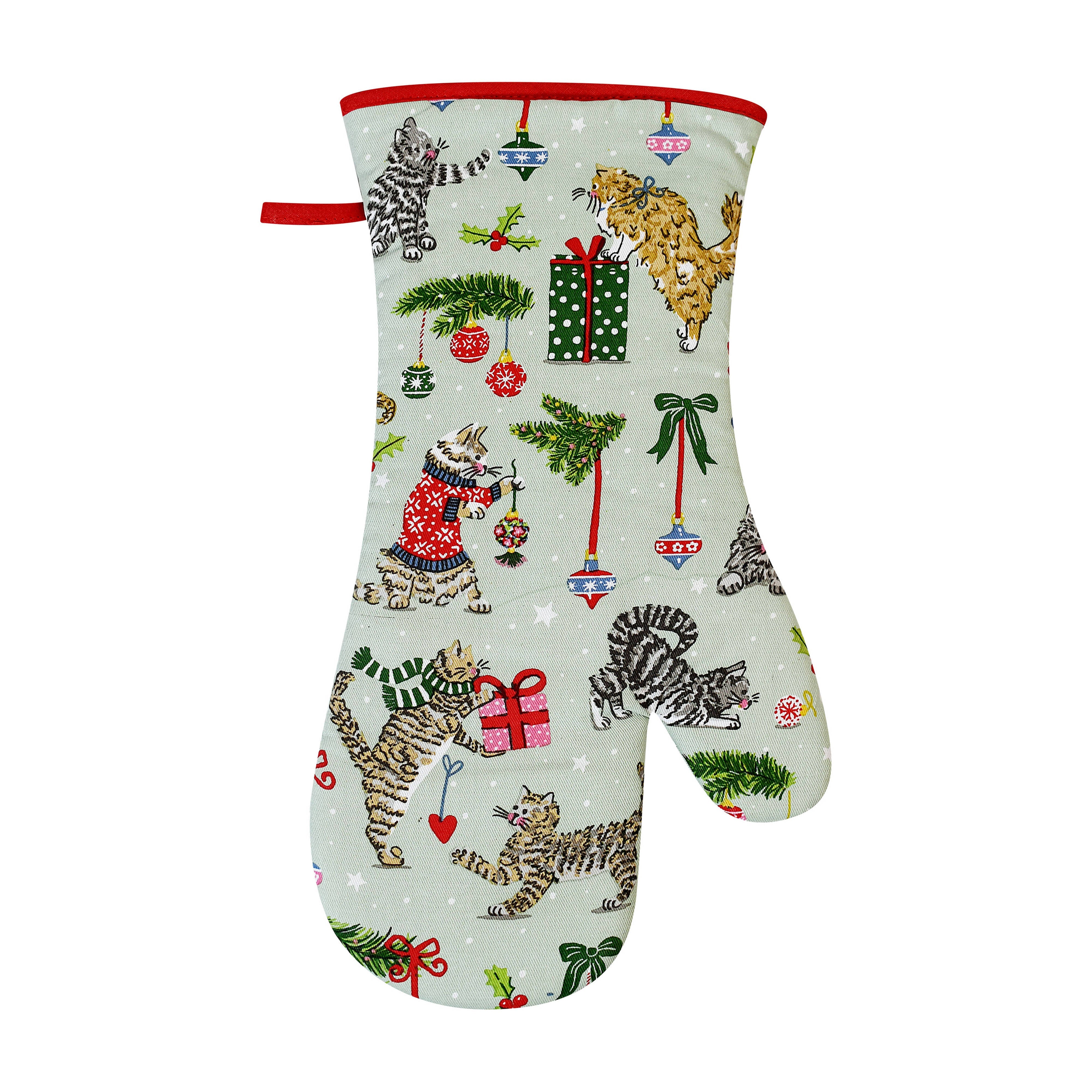 Ulster Weavers Christmas Cats Gauntlet Oven Glove