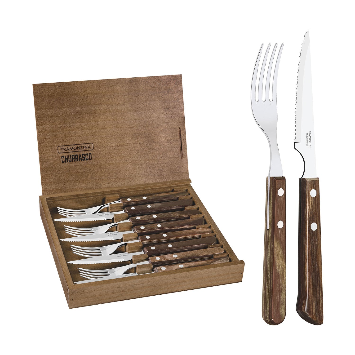 Tramontina Churrasco Premium Vaneira 8-Piece Cutlery Set - FSC Certified