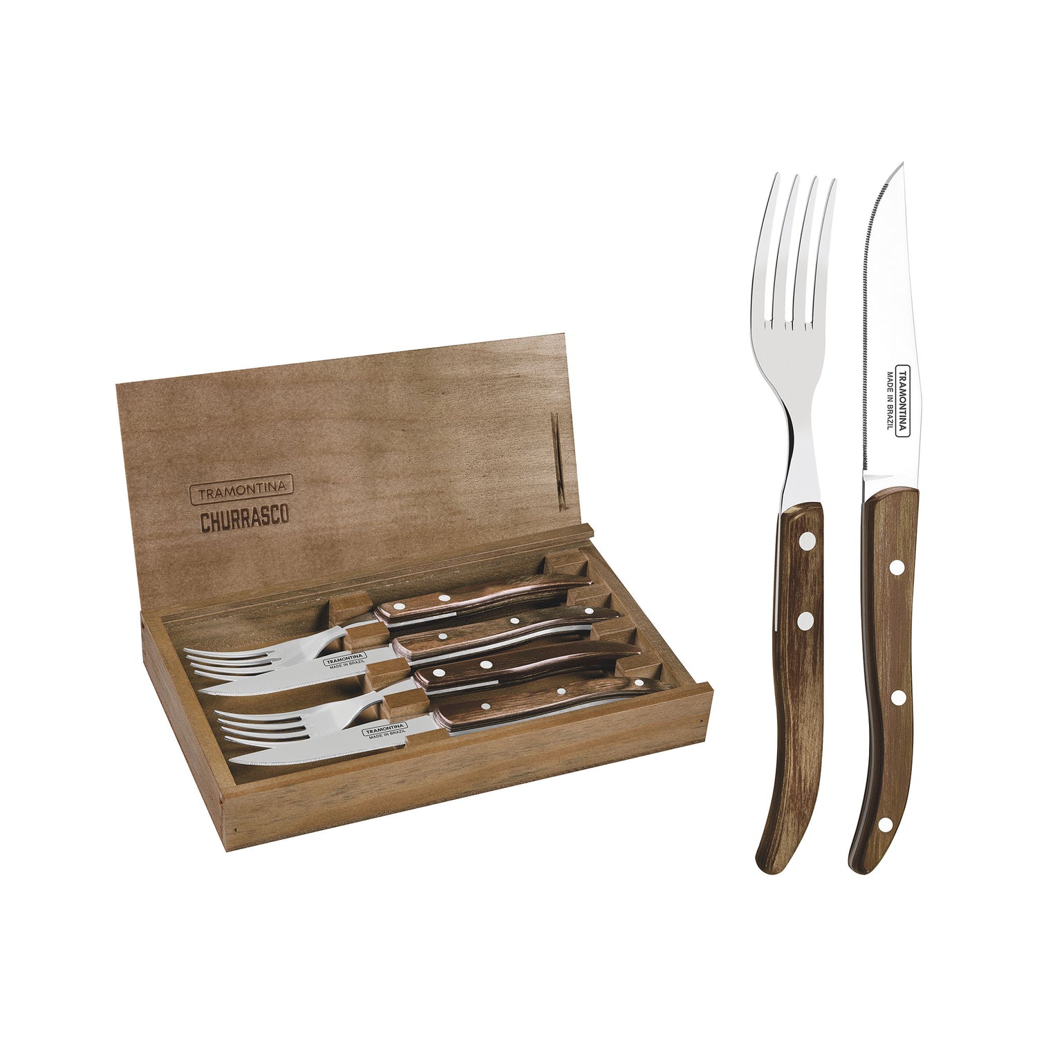 Tramontina Churrasco Premium Paisano 4-Piece Cutlery Set - FSC Certified