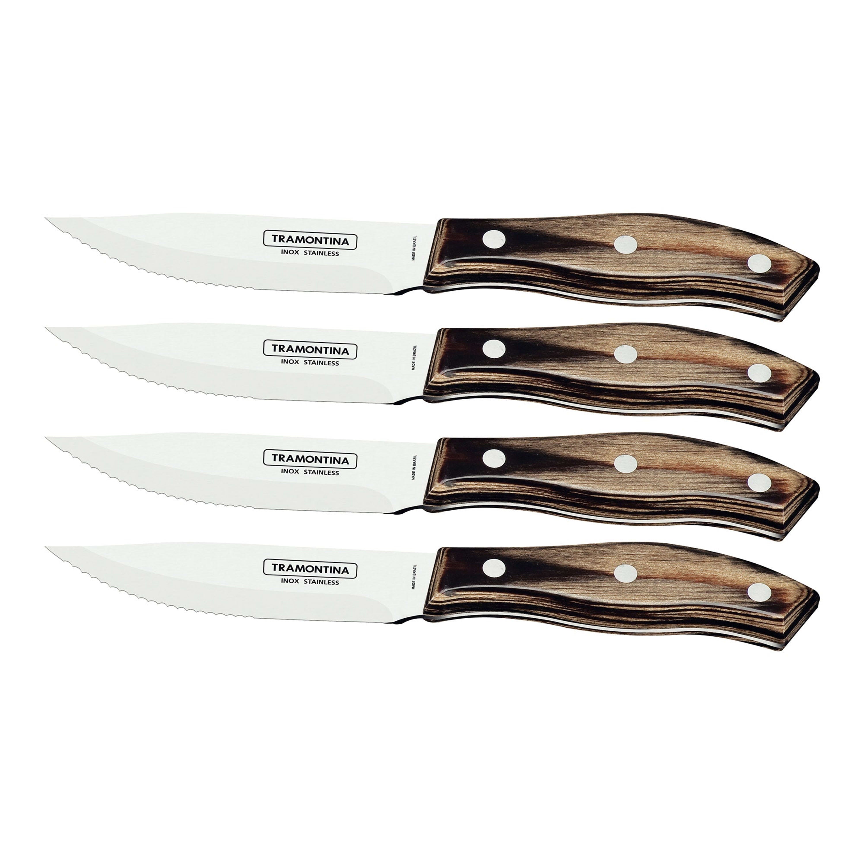 Tramontina Churrasco Premium 4 Piece Rio Grande Steak Knife Set - FSC Certified