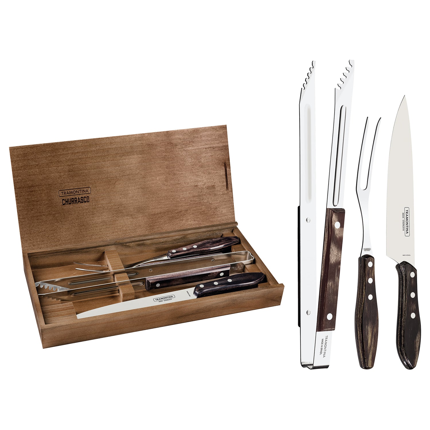Tramontina Churrasco Campeira Carving Set - Polywood 3Piece