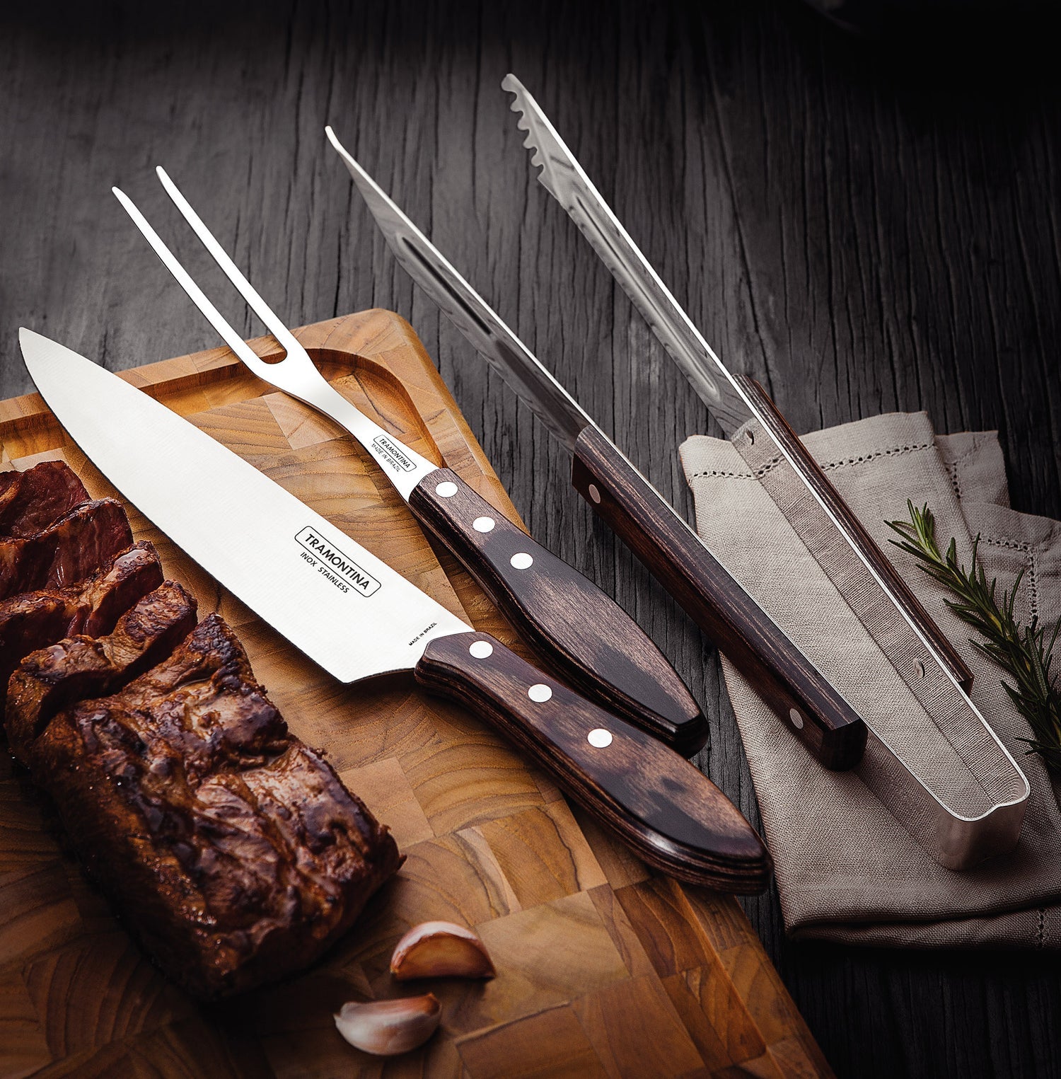 Tramontina Churrasco Campeira Carving Set - Polywood 3Piece