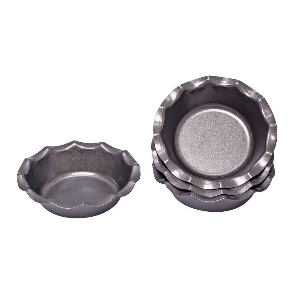 Daily Bake Non-Stick Fluted Pie Dish Set – 12.5cm (Set of 4)