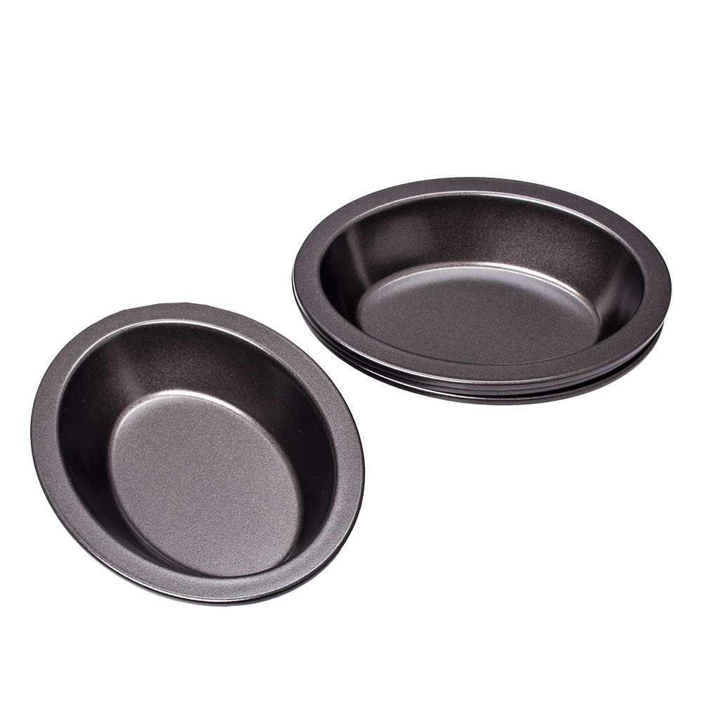 Daily Bake Non-Stick Oval Pie Dish Set – 14 x 10cm (Set of 4)