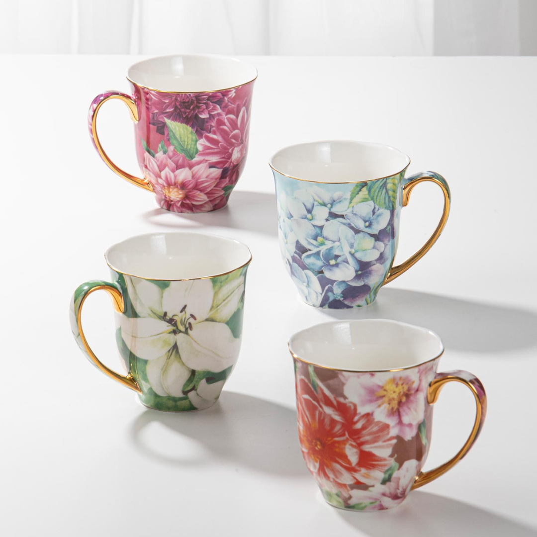 Ashdene Bold Blooms Peach Peony Mug