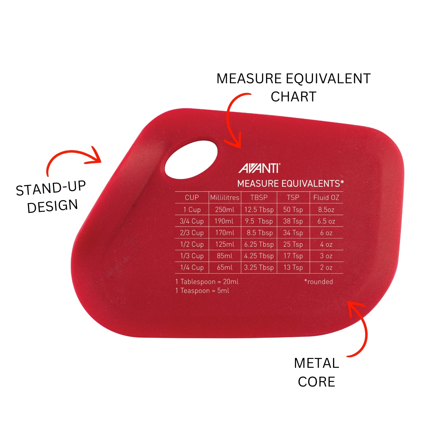 Avanti Stand-Up Silicone Dough Scraper