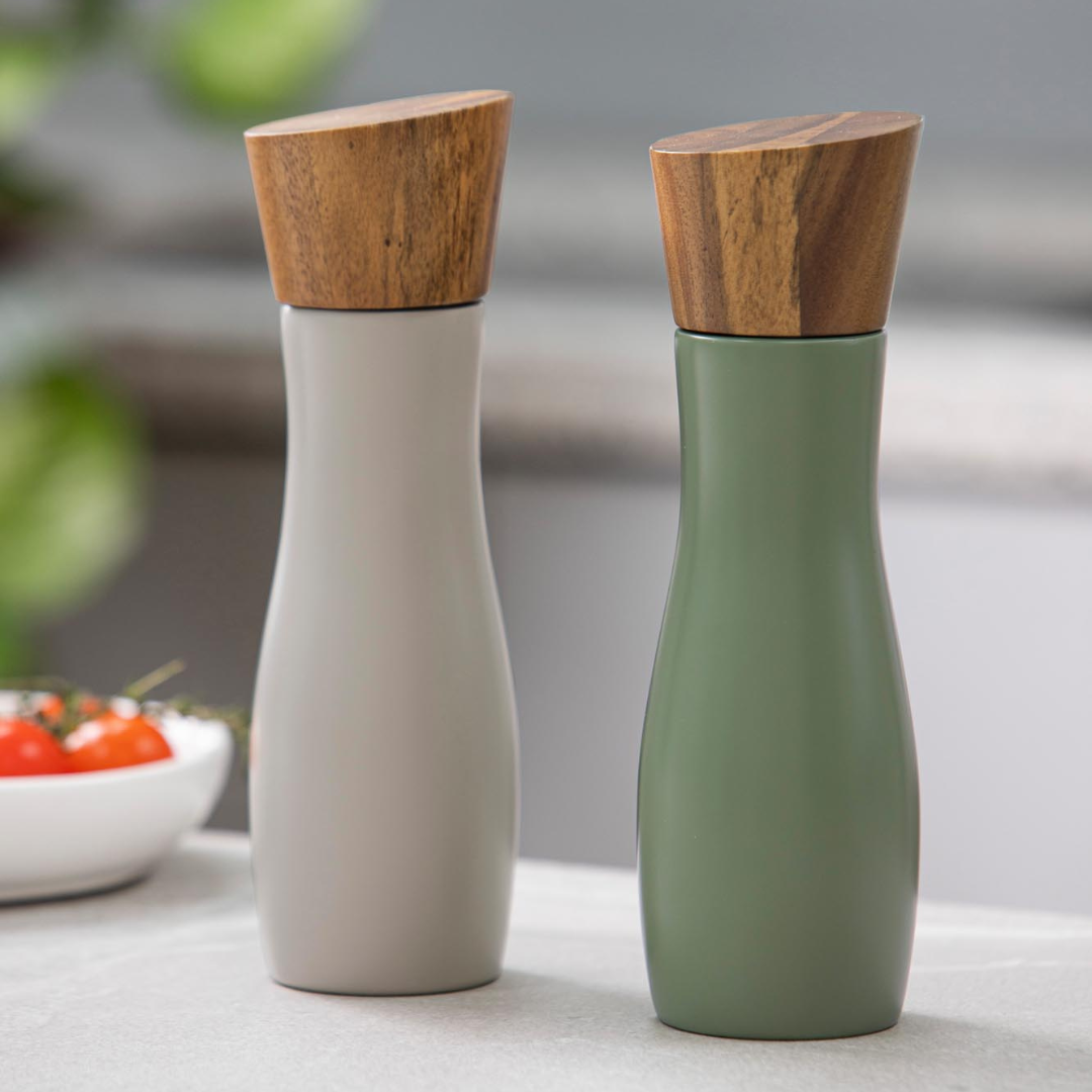 Ladelle Essentials Stone & Sage Salt & Pepper Grinders