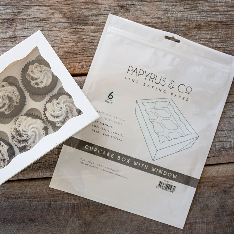 Papyrus Cupcake Box with PVC Window 6 Cupcake Hangsell