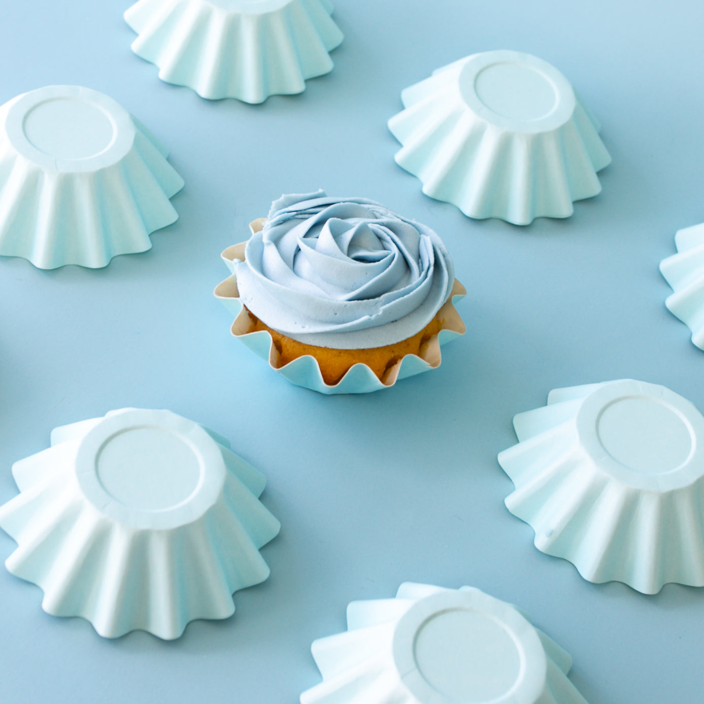 Papyrus Bloom Baking Cups Pastel Blue 24 Pack