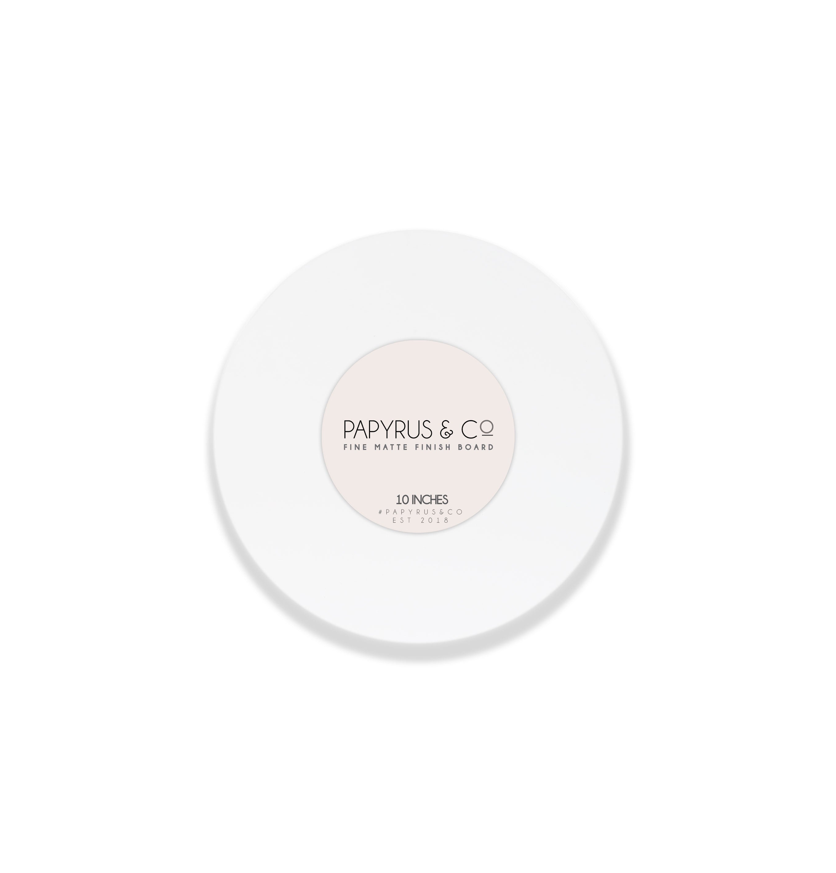 Papyrus Matte Masonite Cake Board Round White 8in