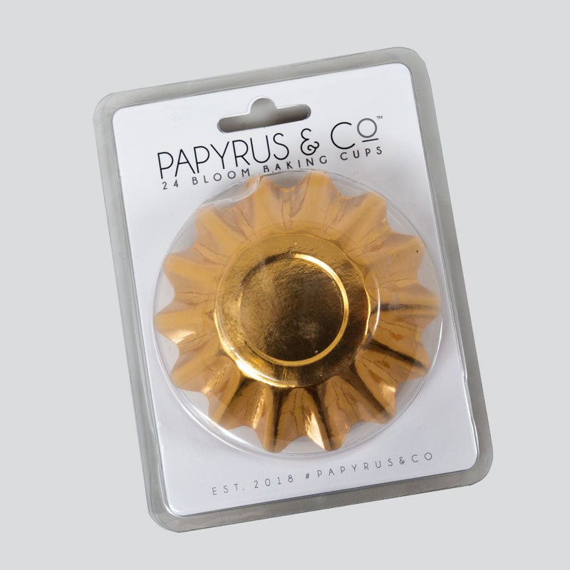Papyrus Bloom Baking Cups Gold 24 Pack