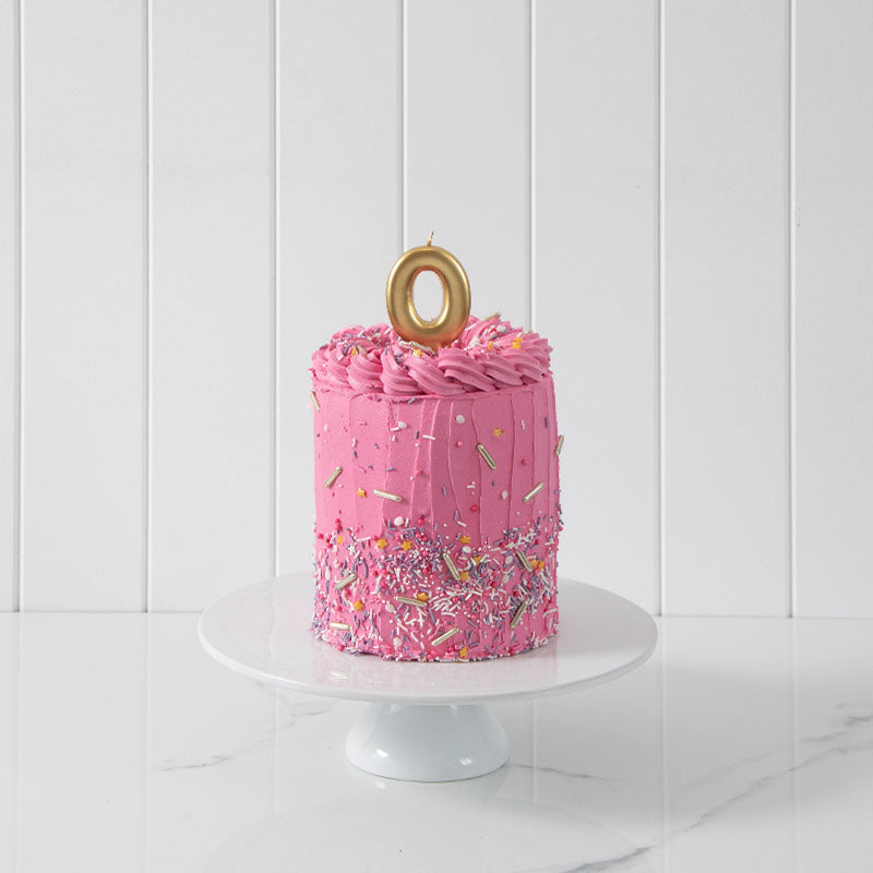 Cake & Candle Candle Number 0 Gold