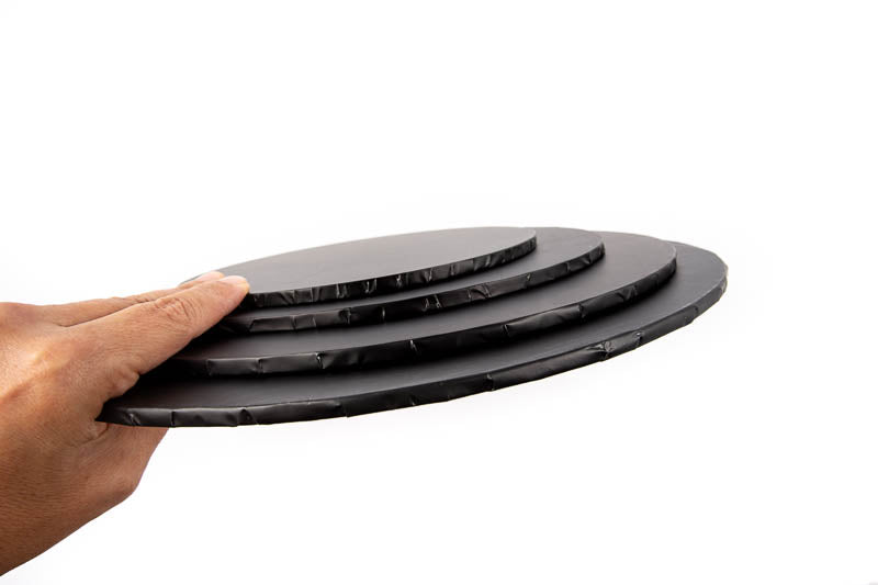 Papyrus Matte Masonite Cake Board Round Black 10in