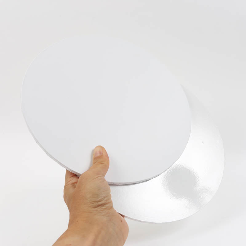 Papyrus Gloss Masonite Cake Board Round White 14in