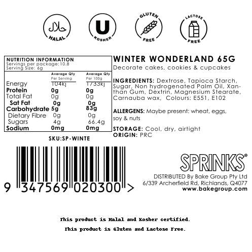 Sprinks Winter Wonderland Sprinkles 65g