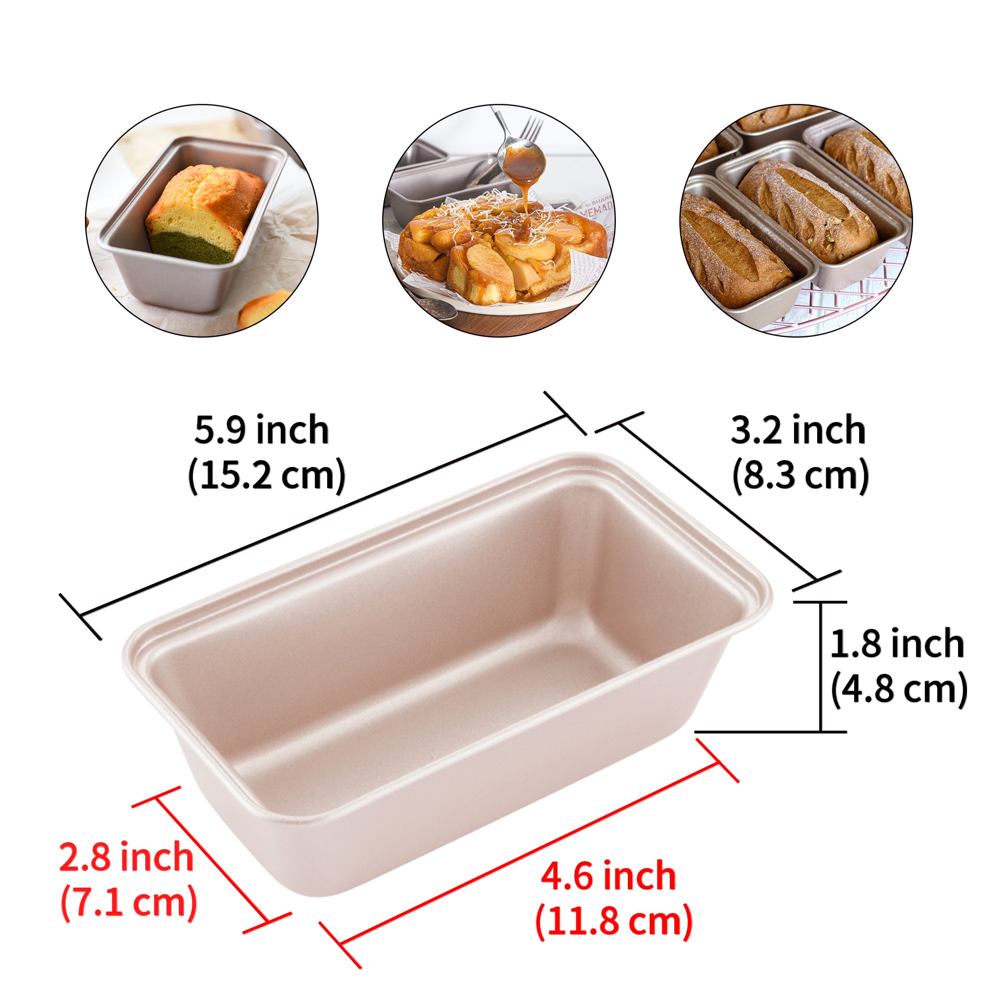CHEFMADE Mini Loaf Pan 15cm Set of 4 (WK9023-4)