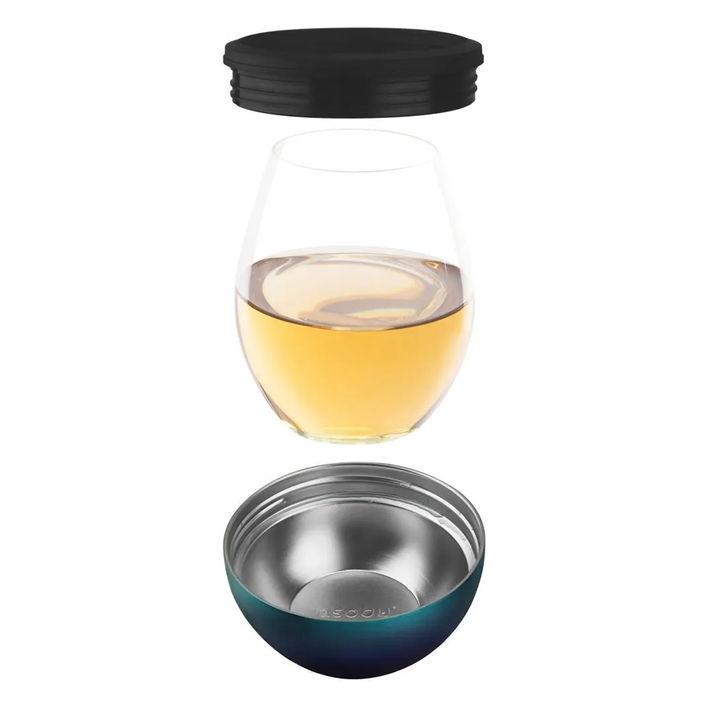 Asobu Insulated Wine Kuzie 443ml - Black